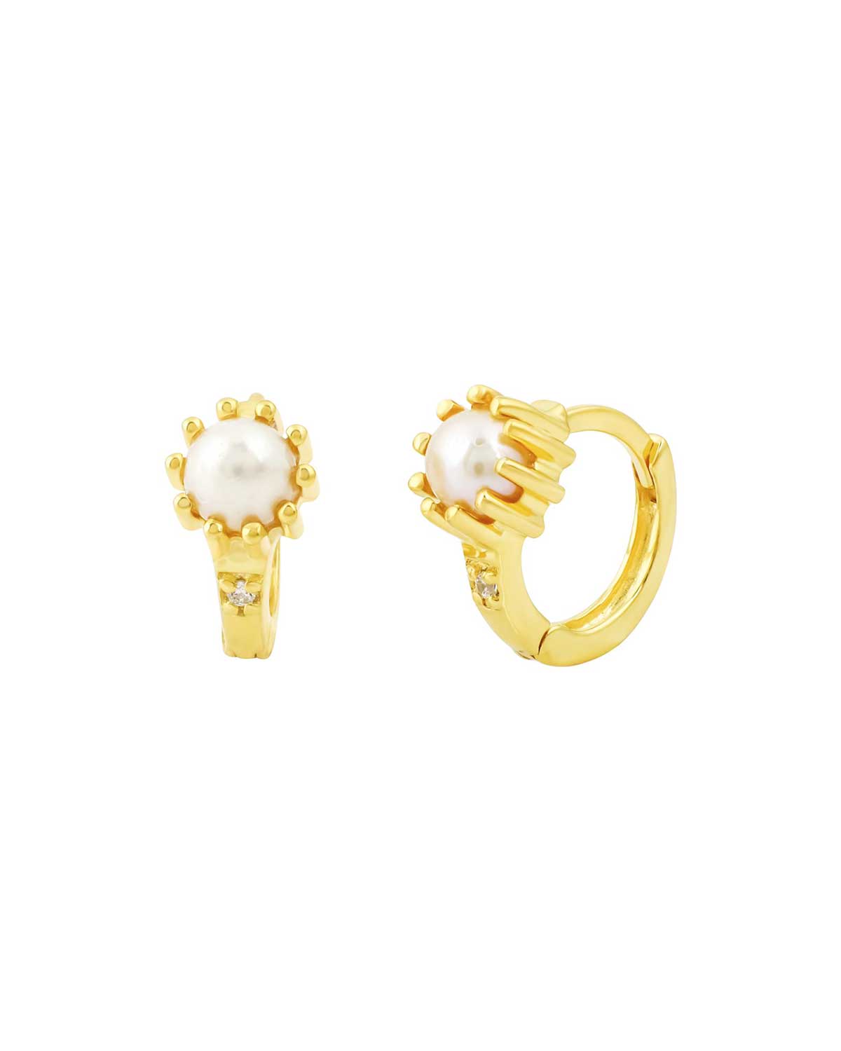 ‘The Carme’ Gold Huggie Earrings - Moon London