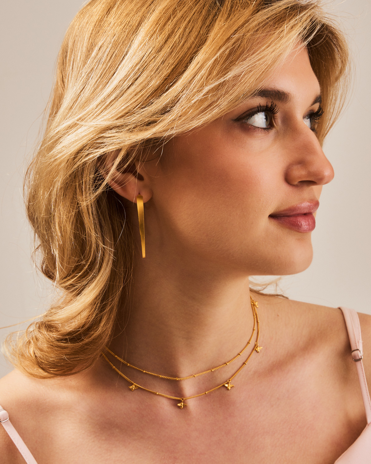 "Mini Bee" Gold Adjustable Necklace