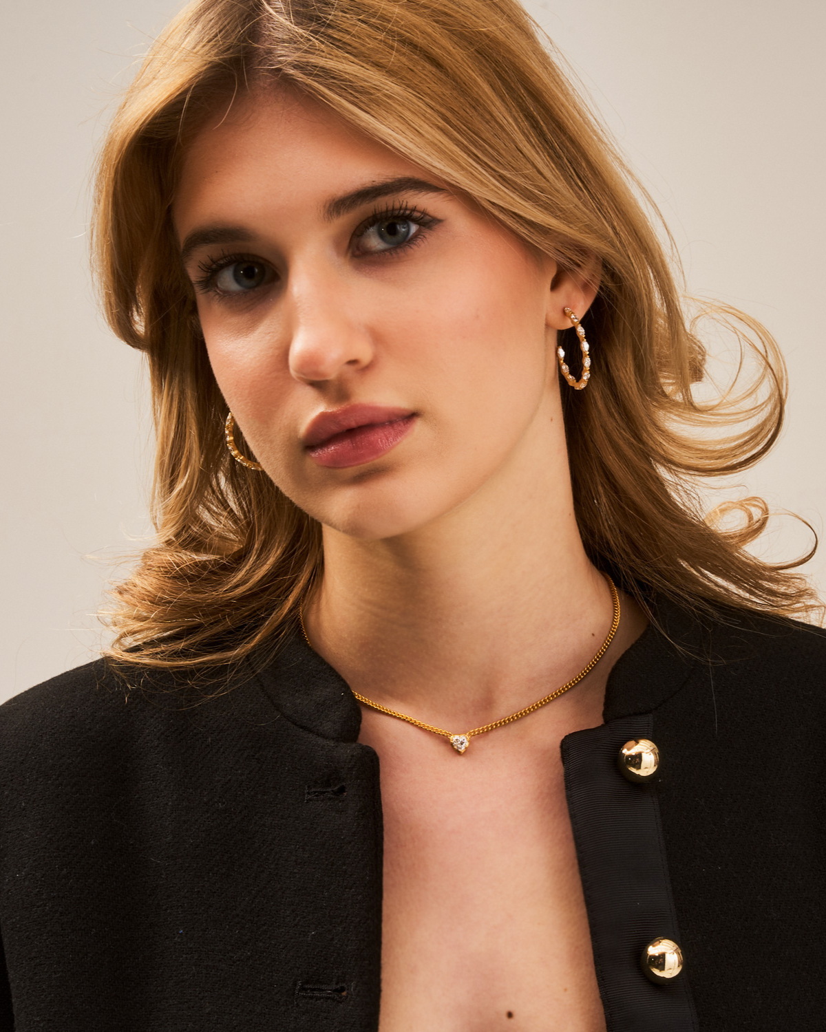 "Epic" Sparkling Gold Vermeil Hoops