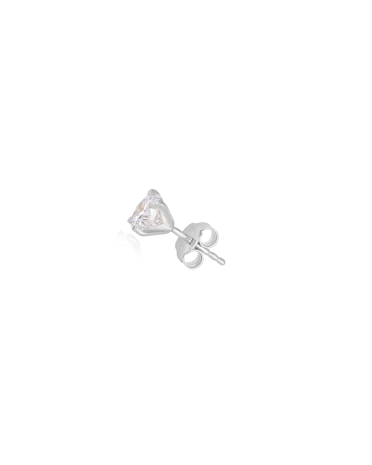 "Fizzy" Diamond Silver Studs