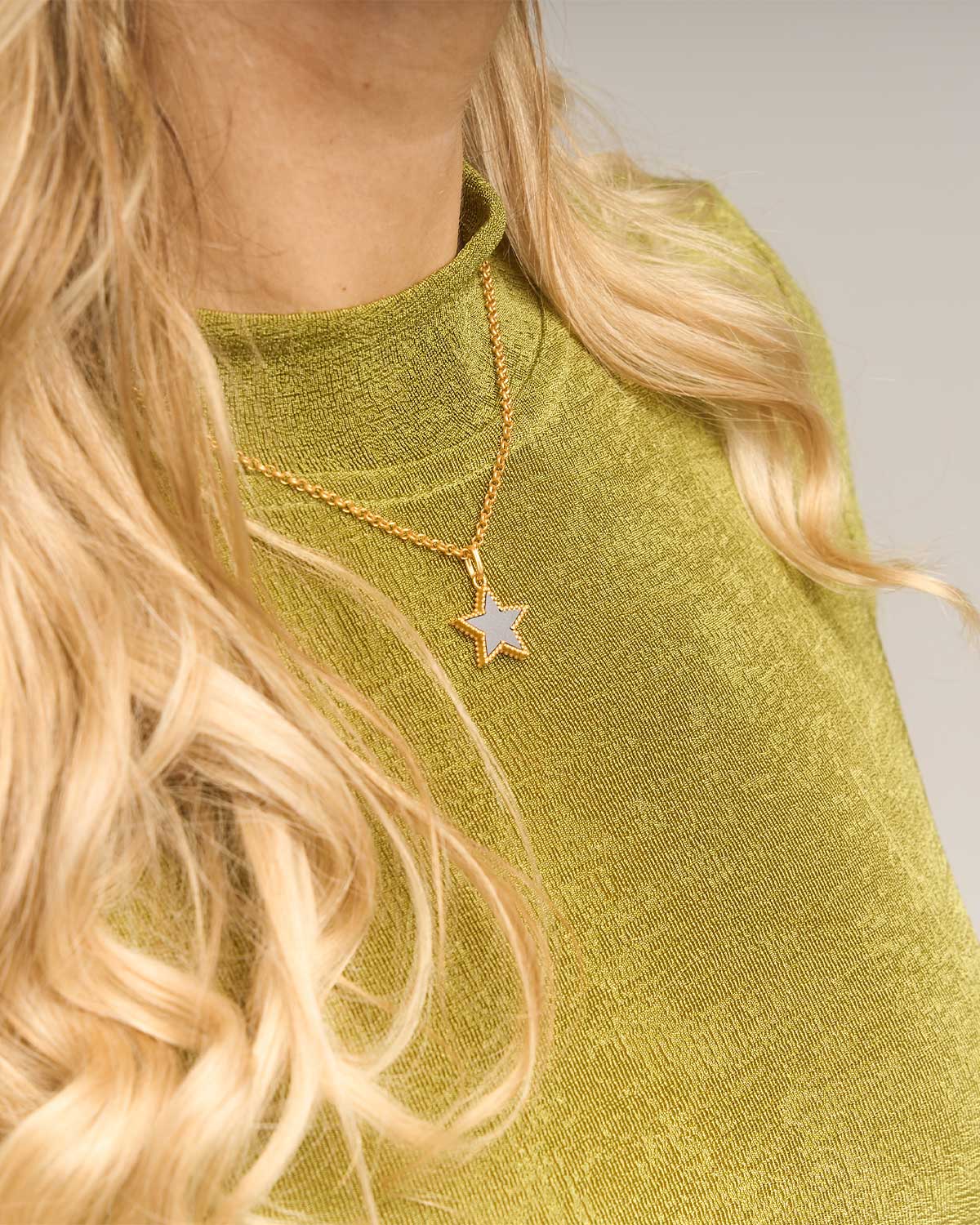 Mother Of Pearl Healing Star Gold Necklace
