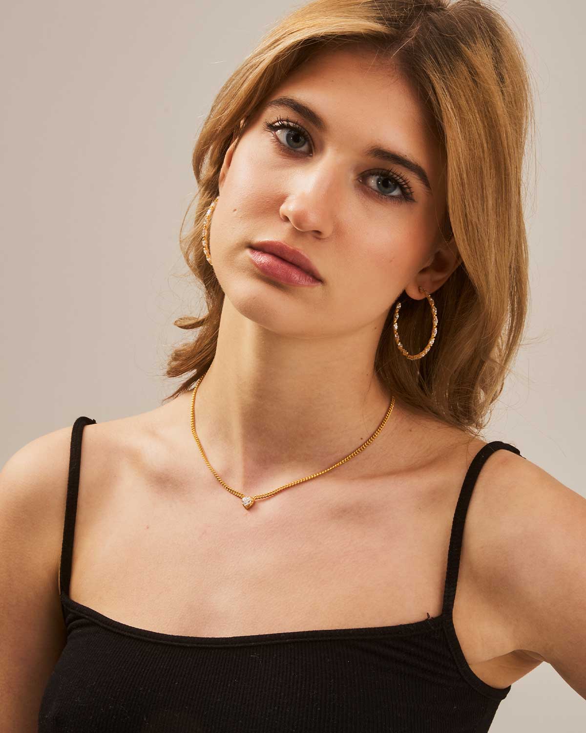 "Epic" Sparkling Gold Vermeil Hoops