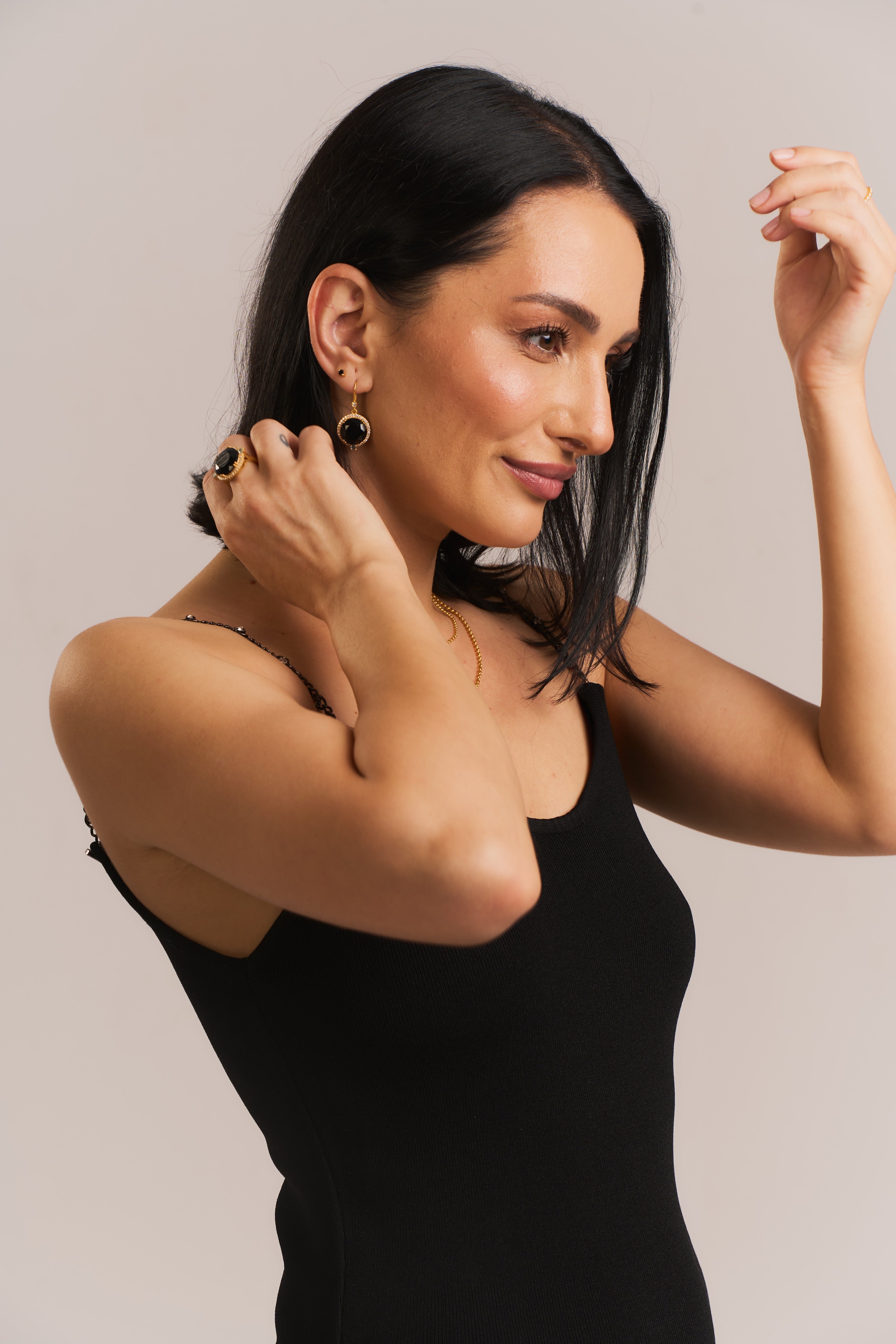 "Goddess" Diamond & Gemstone Gold Earrings