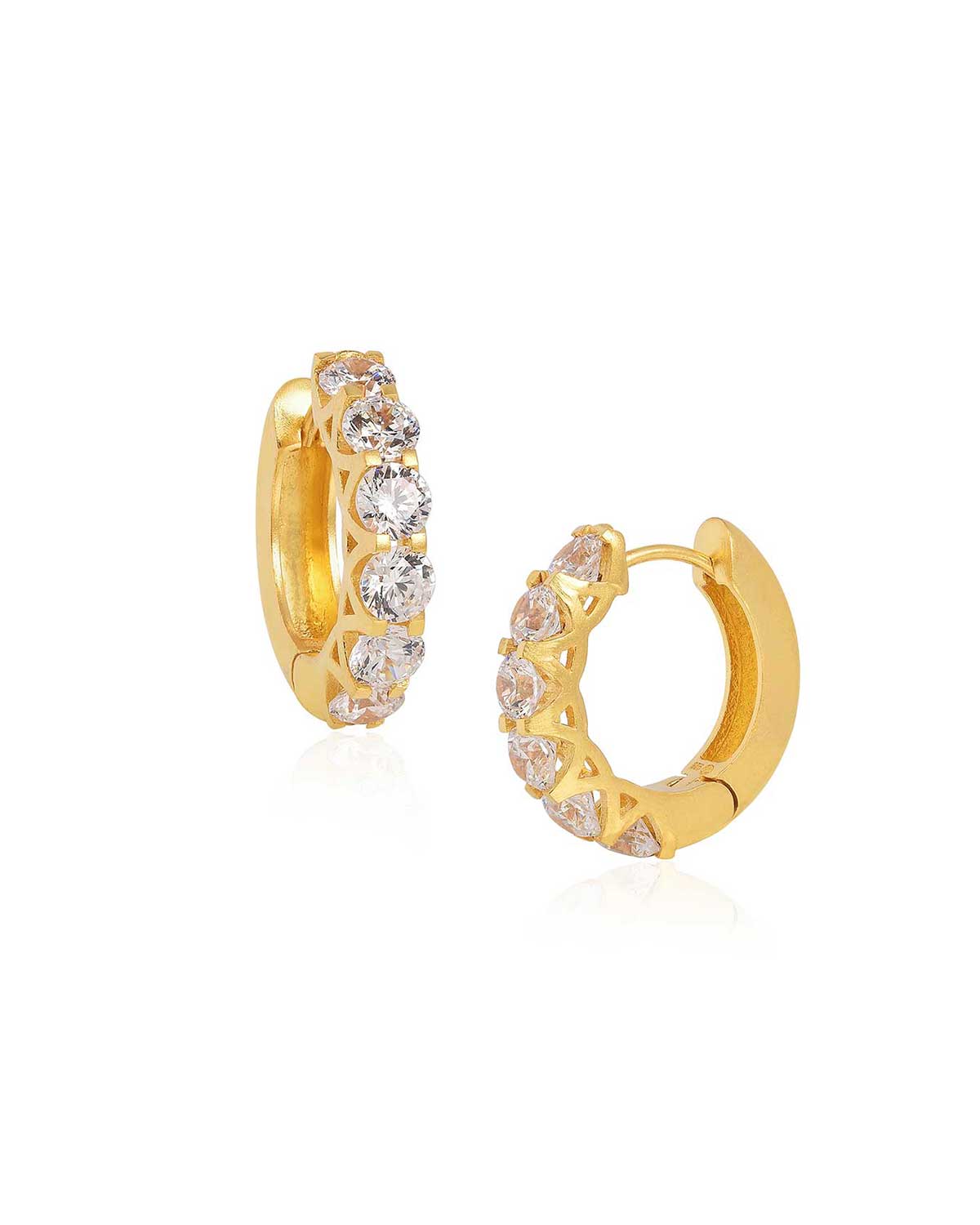 "Vitality" Midsize Gold Hoops