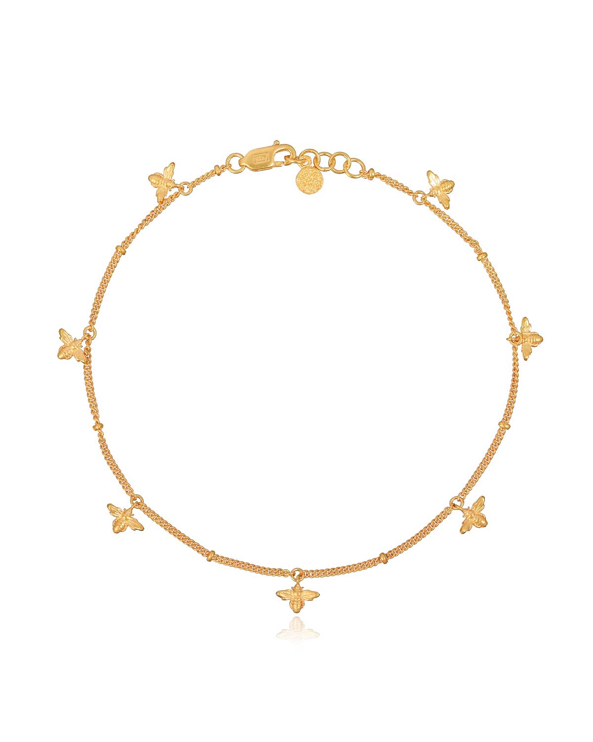 "Mini Bee" Adjustable Gold Anklet