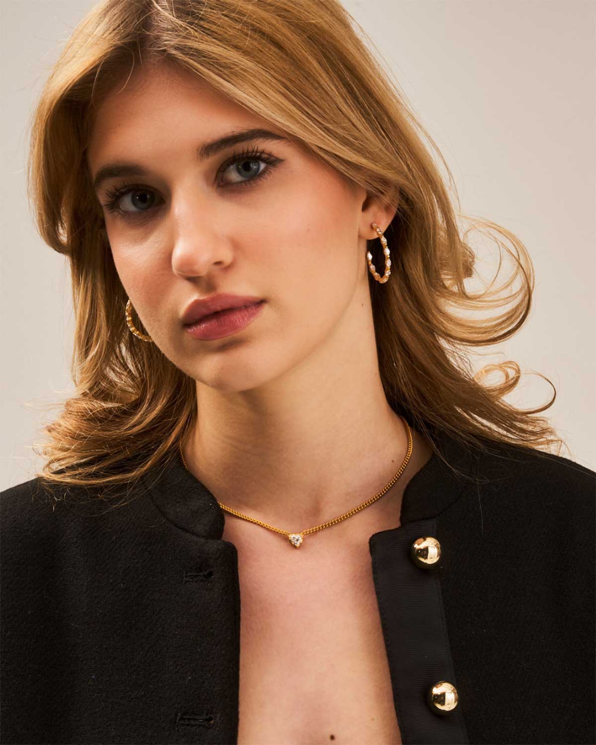 "Eros" Diamond Heart Gold Necklace