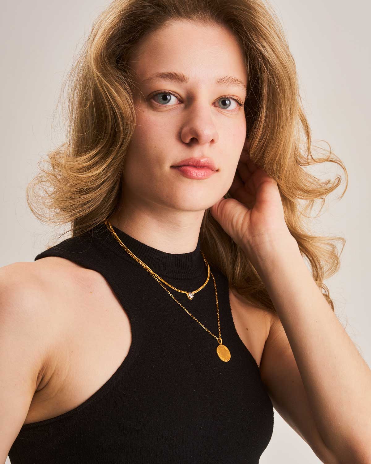 "Eros" Diamond Heart Gold Necklace