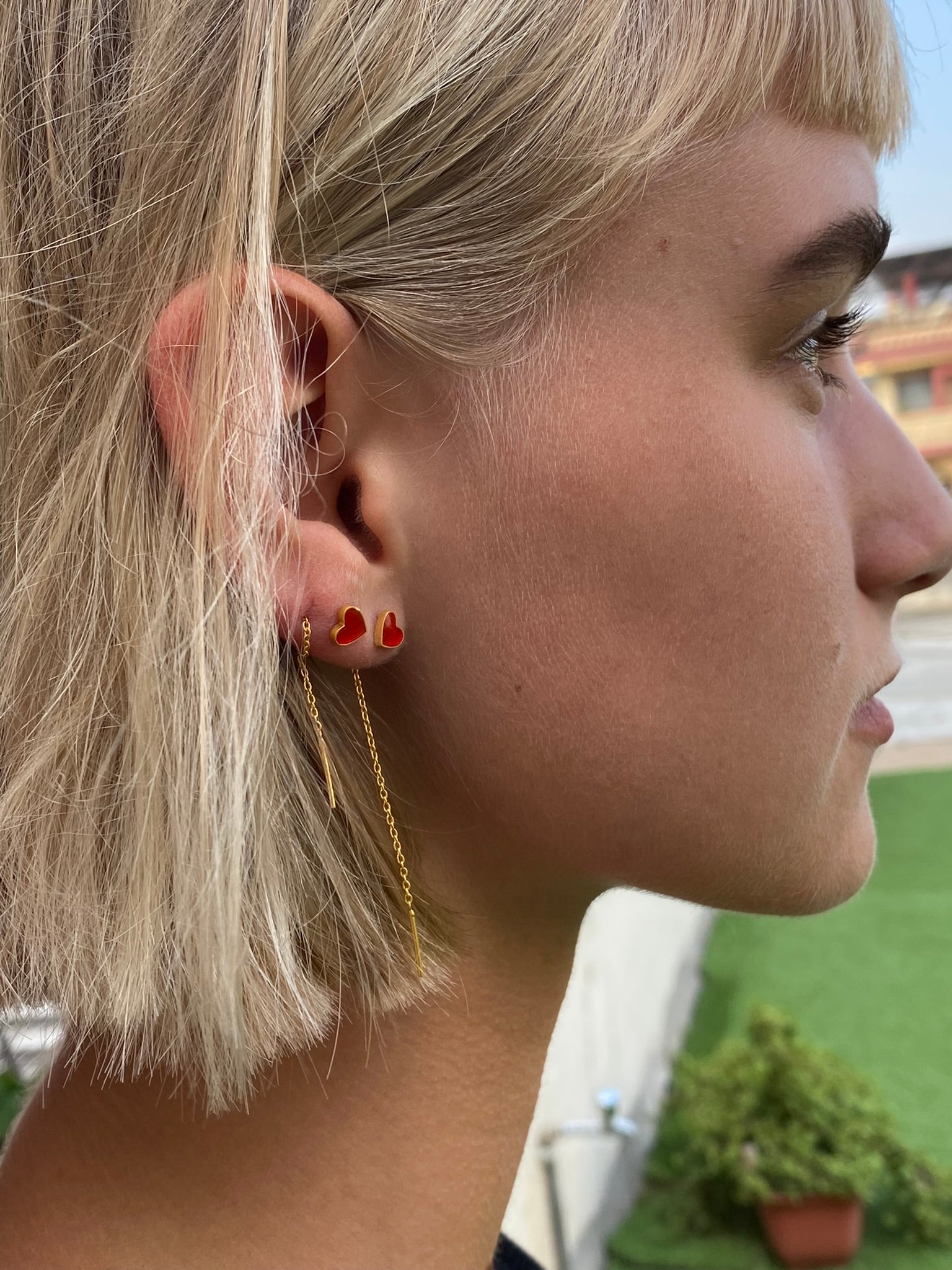The ‘Juliet’ Heart Gold Earrings - Moon London