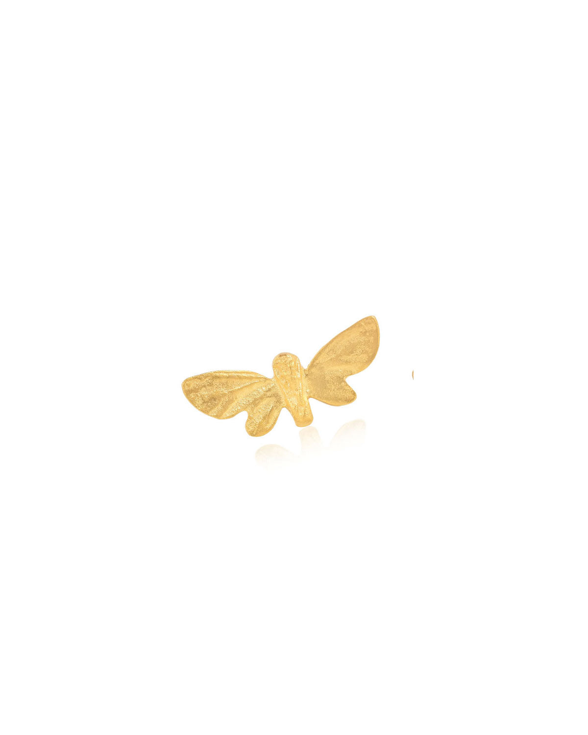 Comfortable gold butterfly stud earrings with screw back, perfect for everyday wear