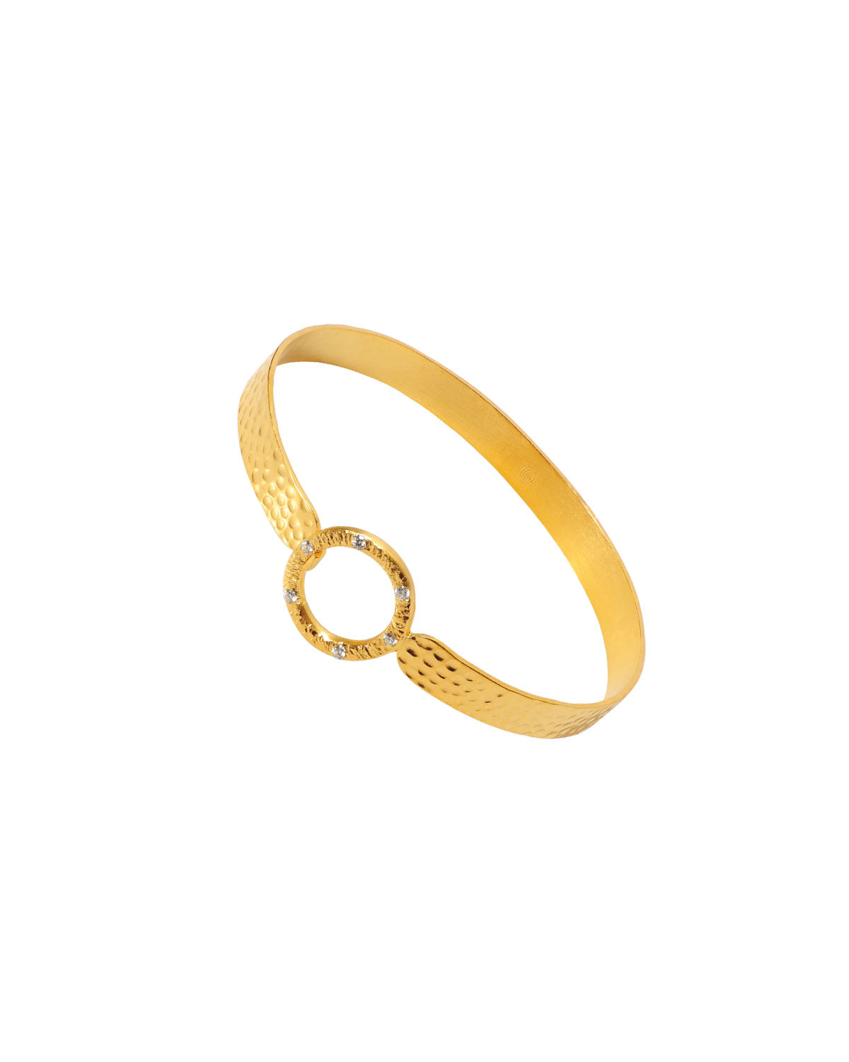 "Soumya" Gemstone Gold Flexible Bangle