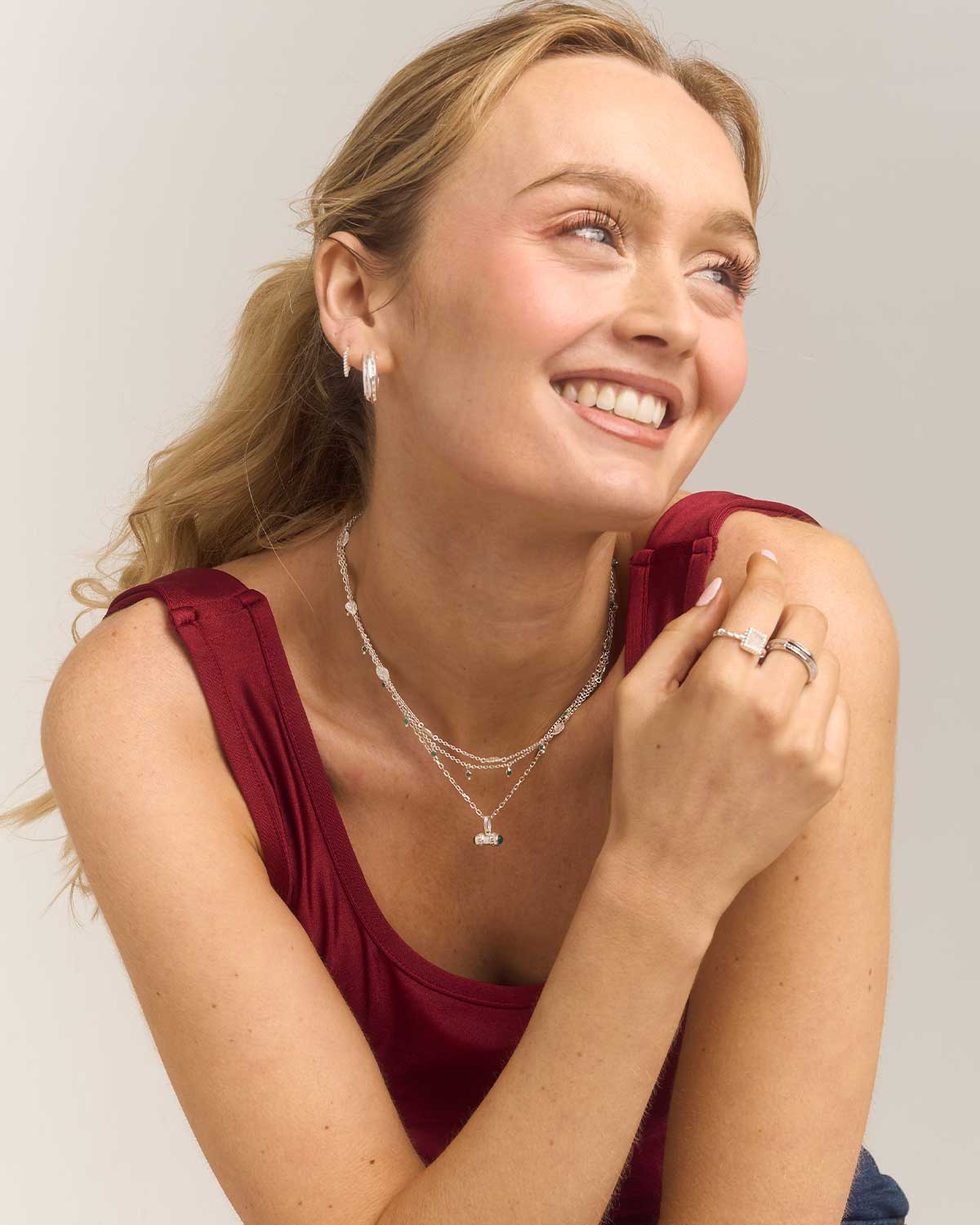"Green Onyx" Gemstone Sterling Silver Pendent Necklace
