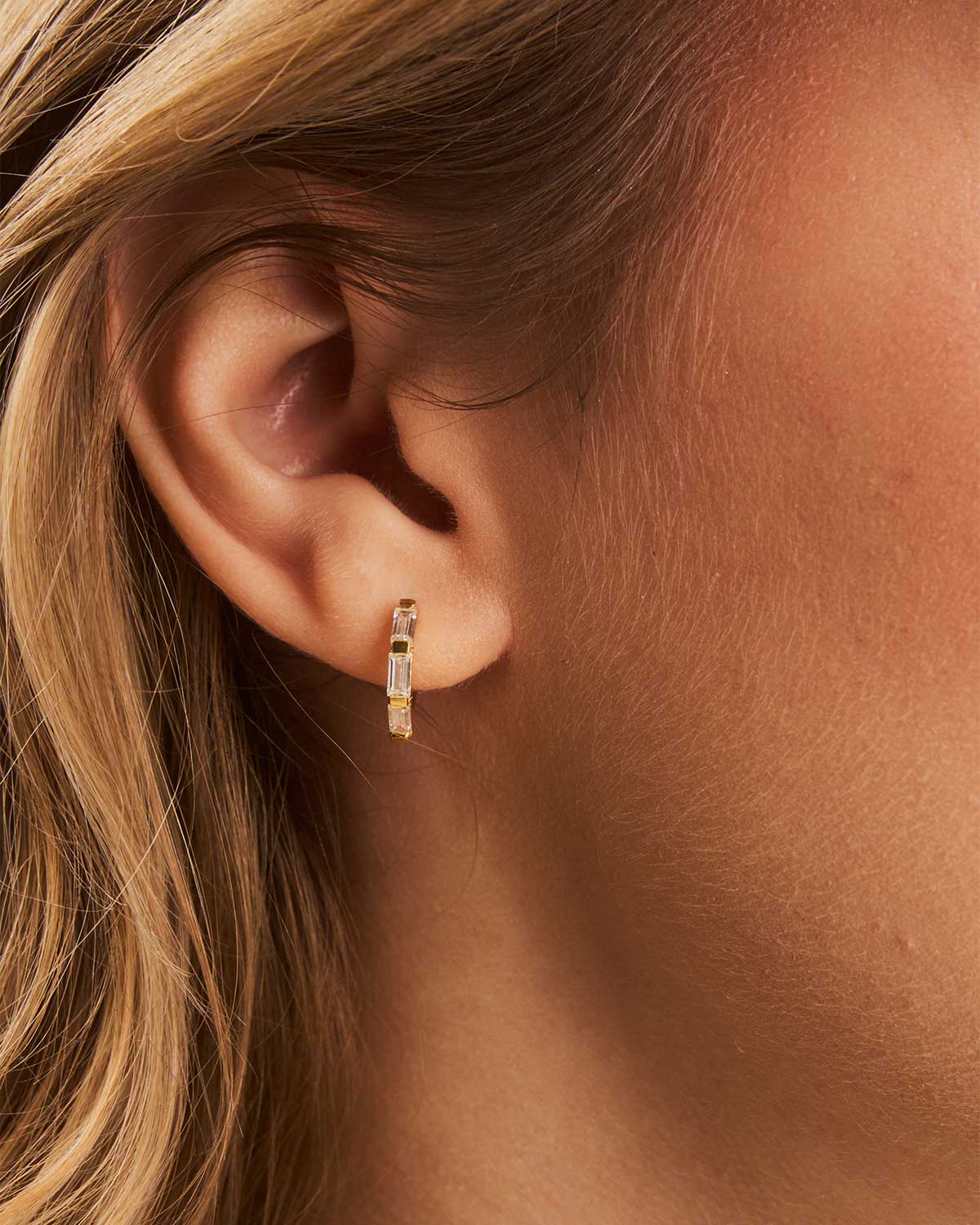 "Honey" Gold Mini Hoops