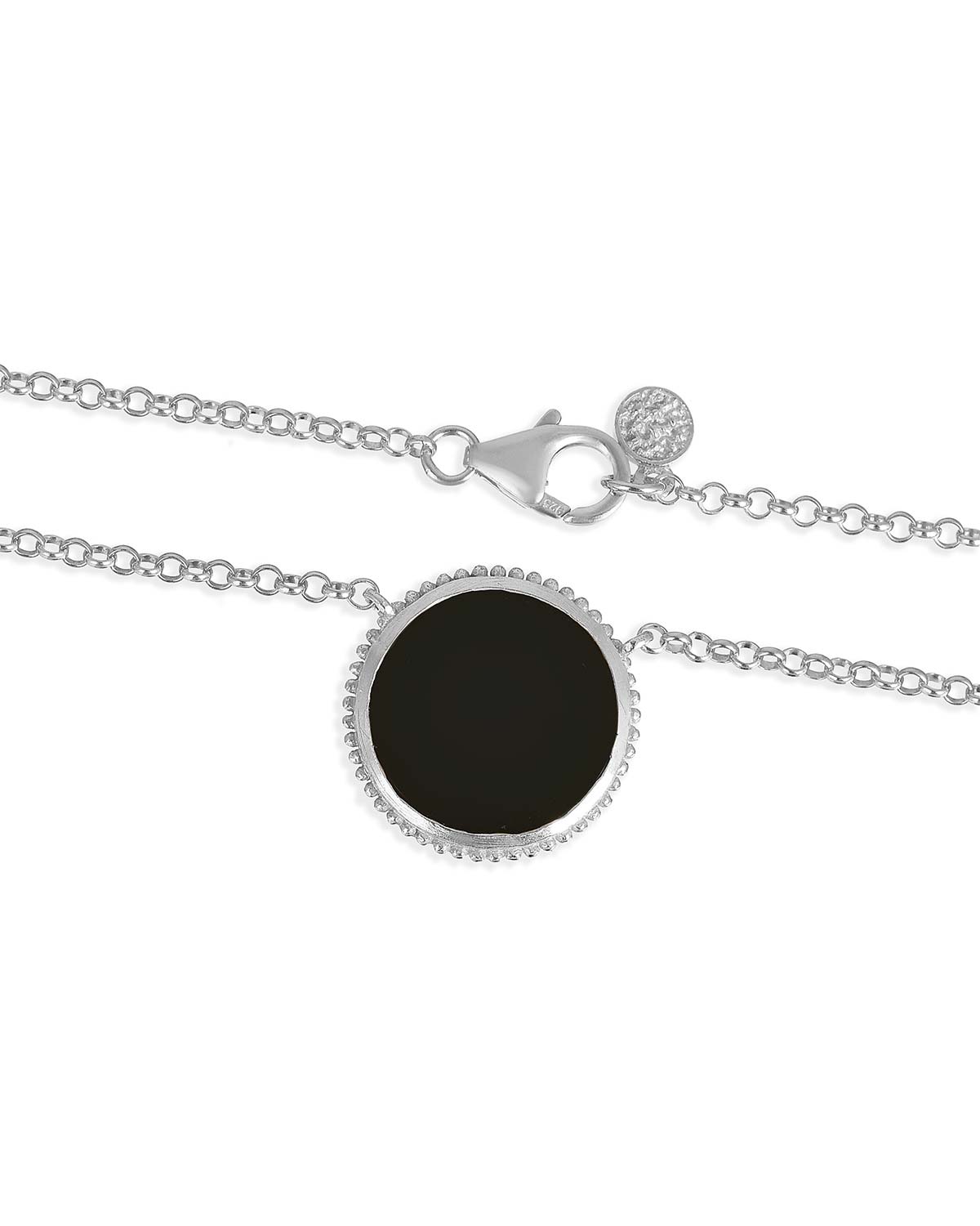 "Tranquillity" Black Spinel Silver Necklace