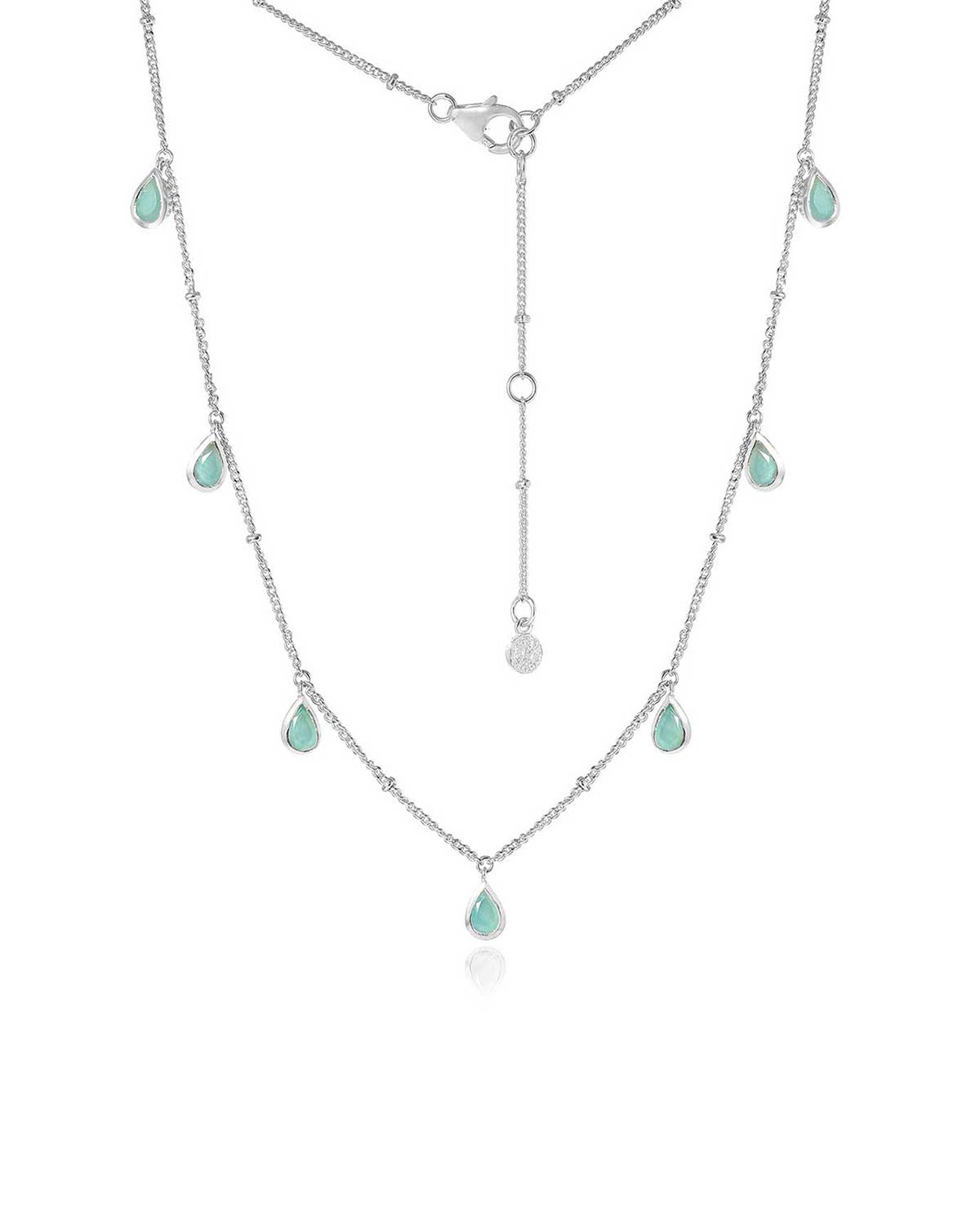 Amazonite Sterling Silver Tear Drop Necklace