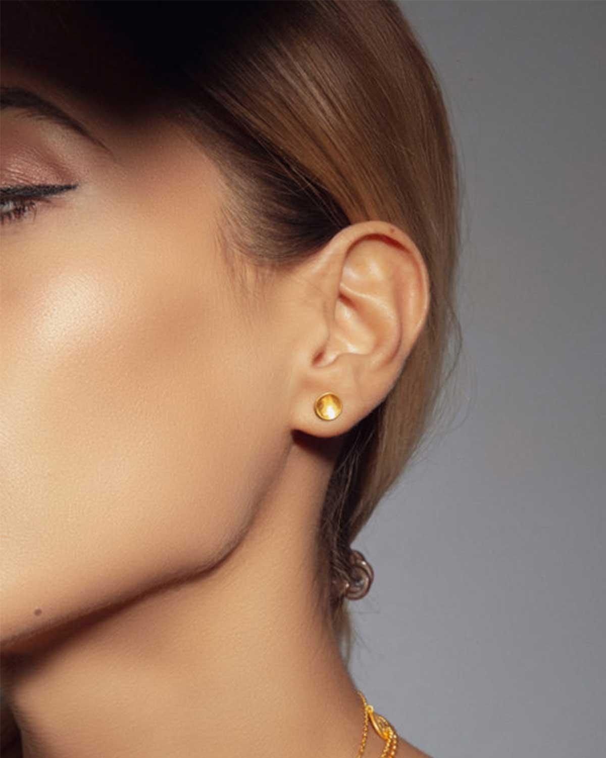 Relaxed Silver Everyday Studs - Moon London