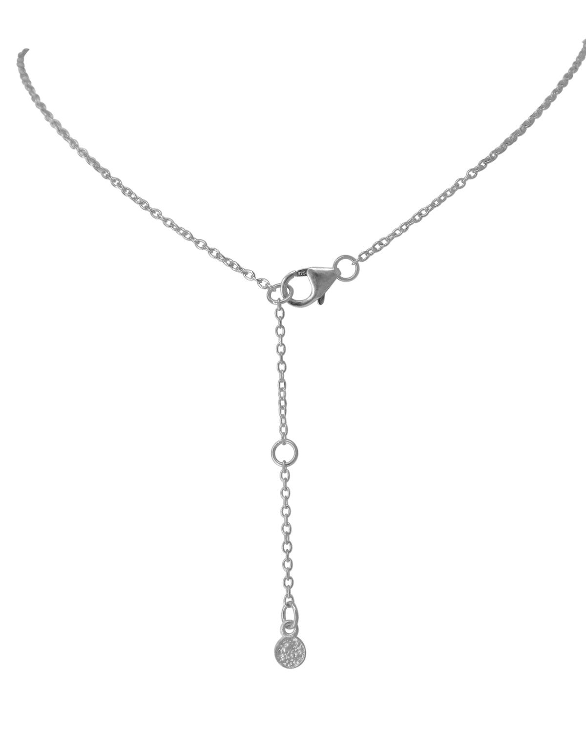 Gemstone Evil Eye Silver Necklace Compact Diminutive moon London Jewellery