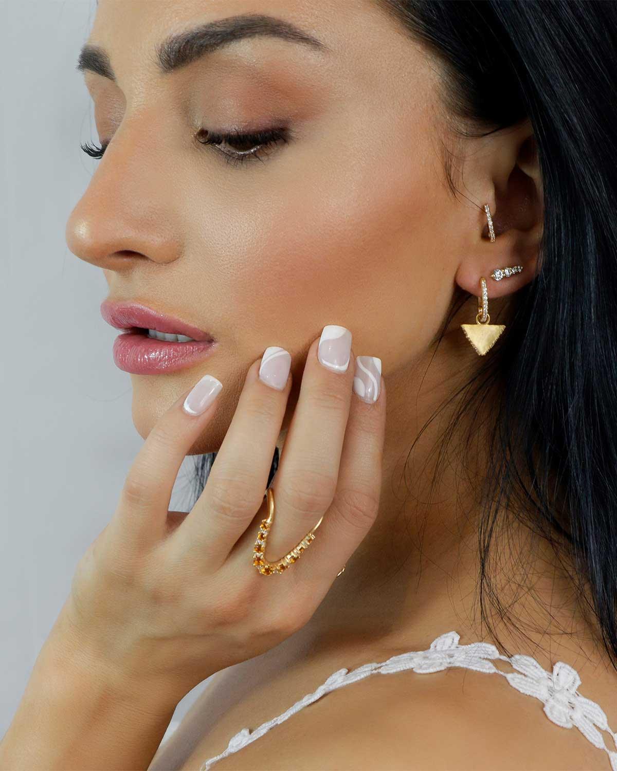 Infrequent Small Hoop Gold Earrings - Moon London