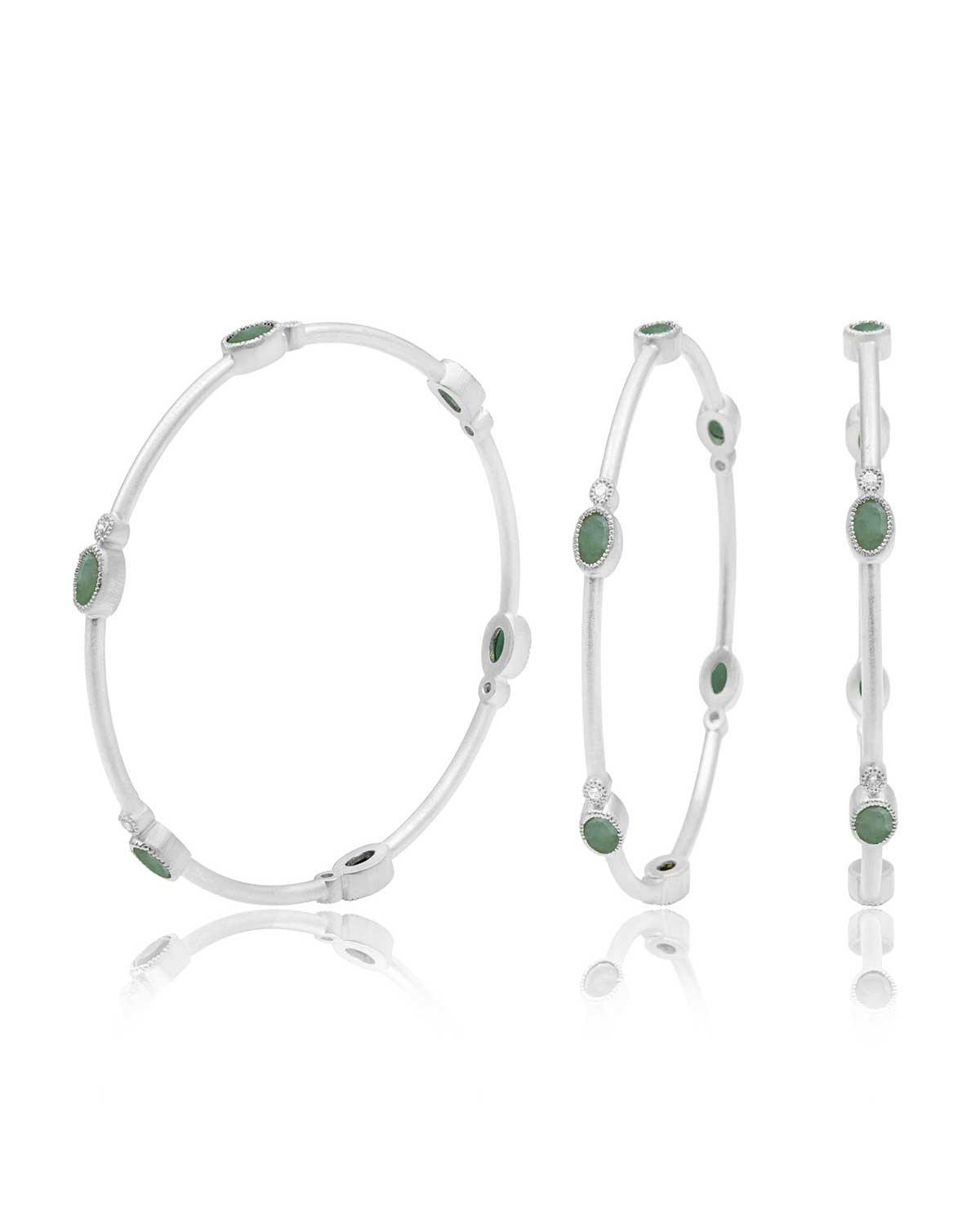 Mix & Match Gemstone Silver Bangles - Moon London