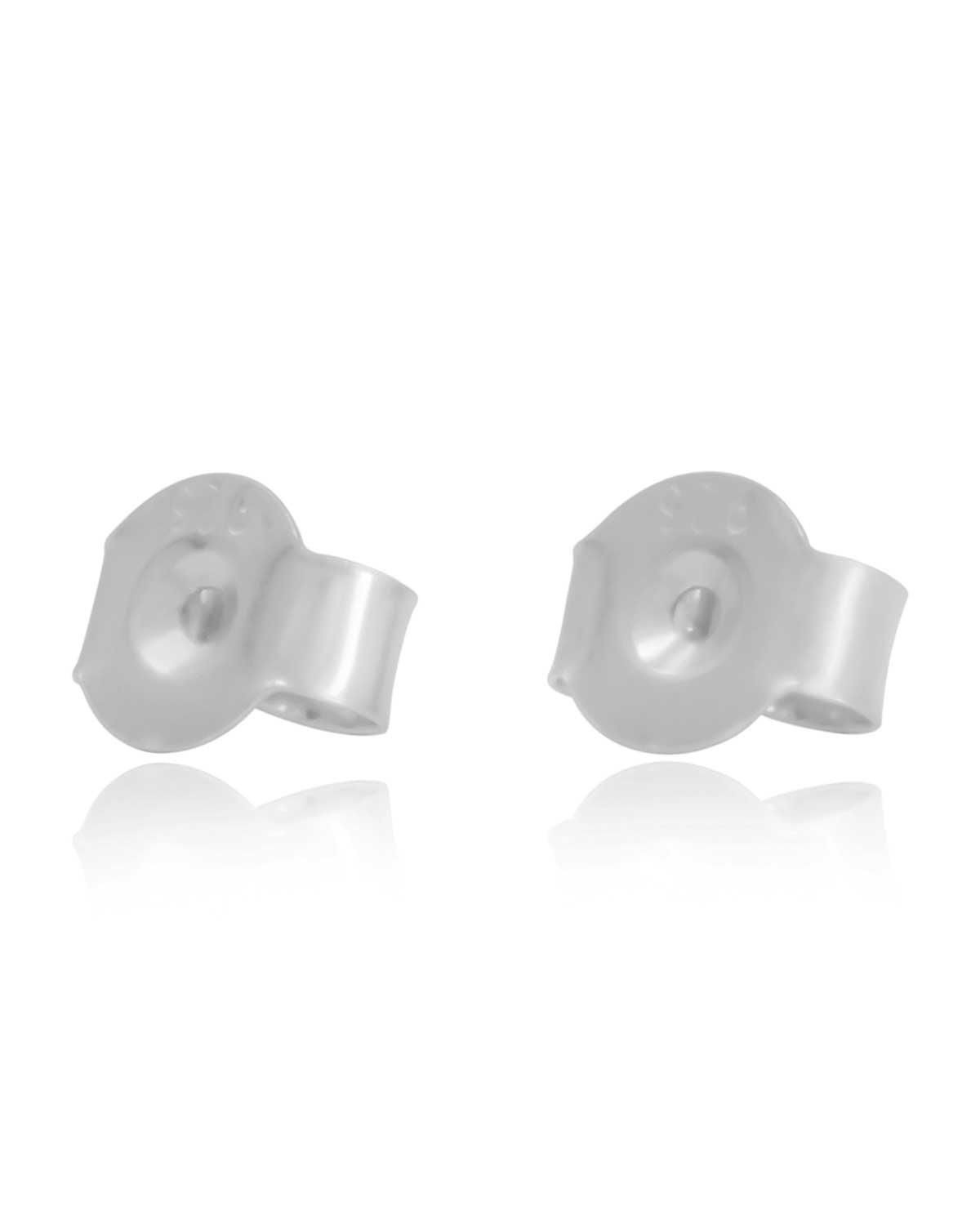 Spherical Sparkling Cubic Zirconia Silver Studs - Moon London