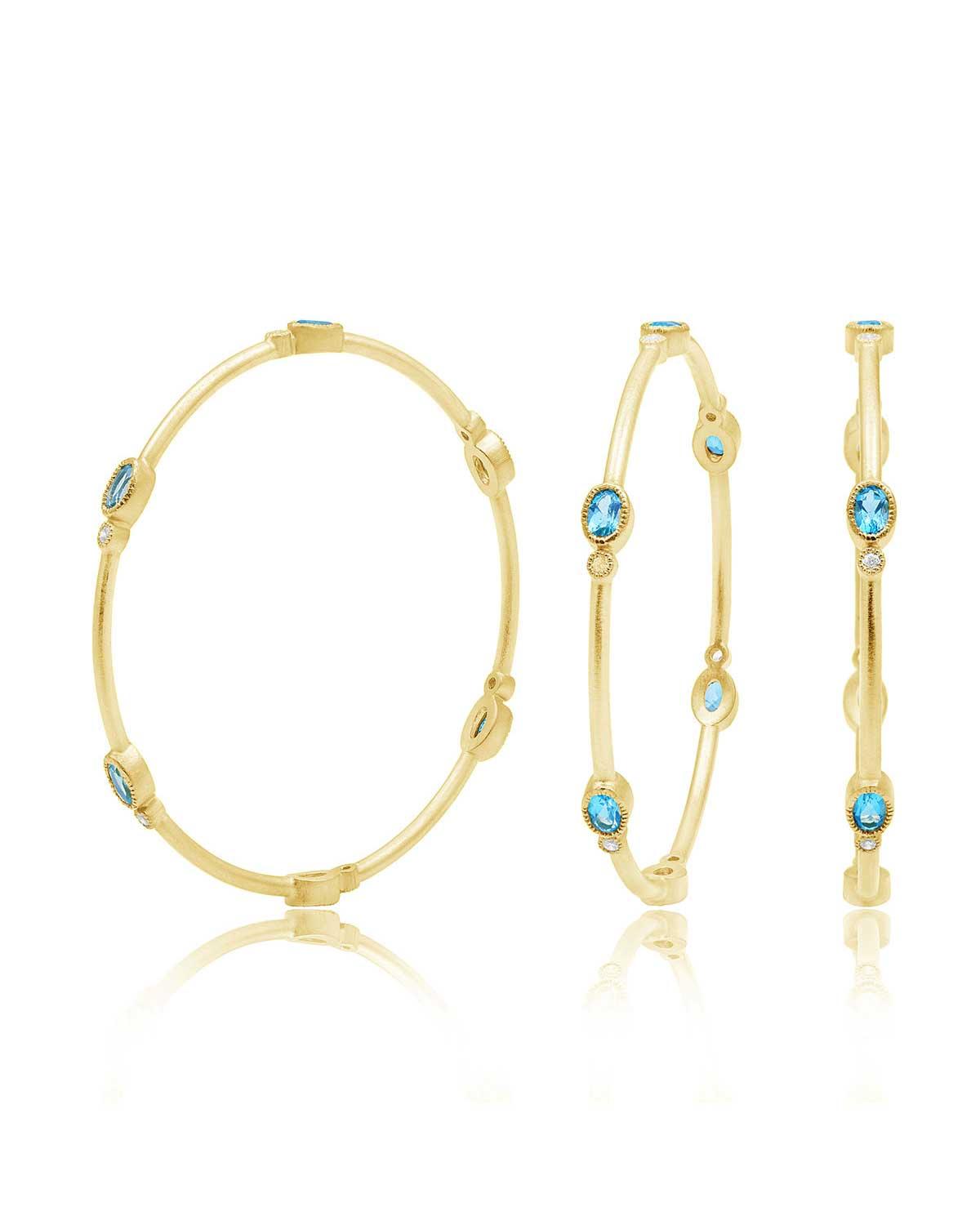 Mix & Match Gemstone Gold Bangles - Moon London