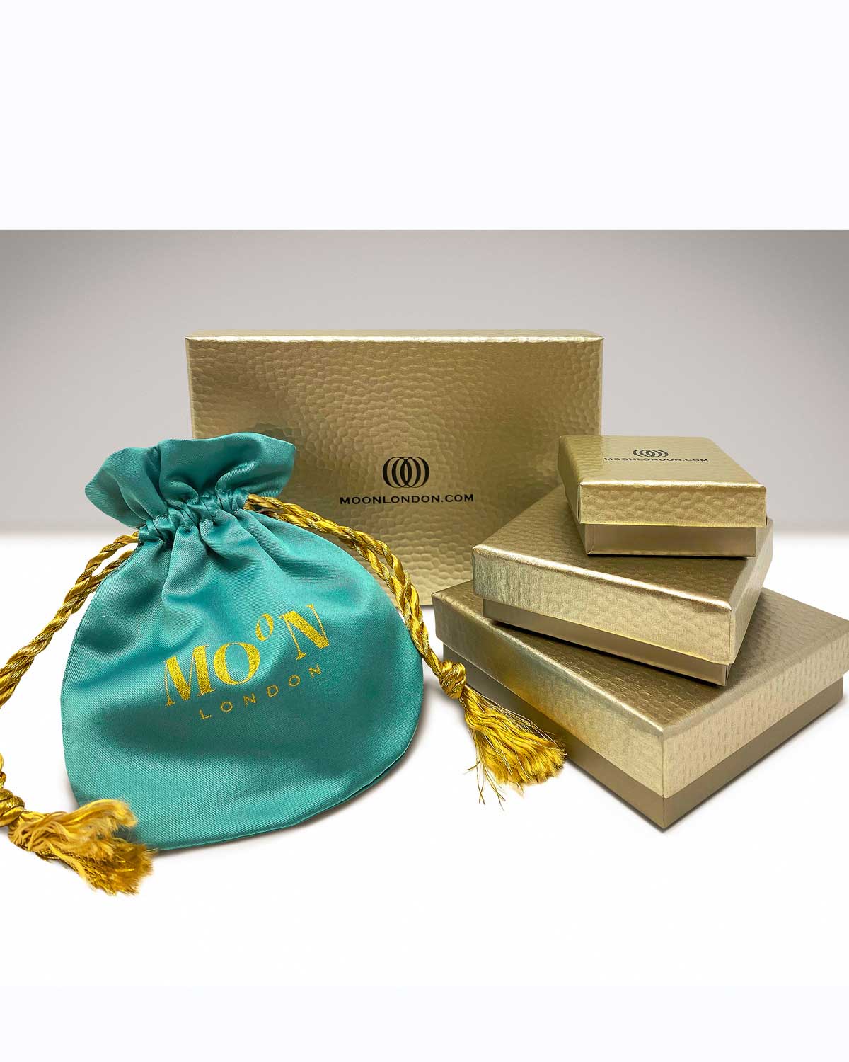 Maya Aqua Chalcedony Gold Huggies Earrings - Moon London