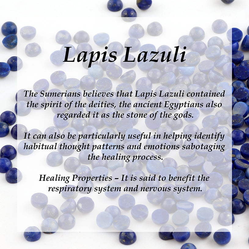 Elegant Lapis Lazuli Circular Silver Necklace - Moon London