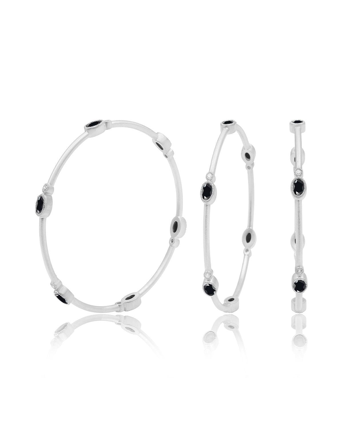 Mix & Match Gemstone Silver Bangles - Moon London