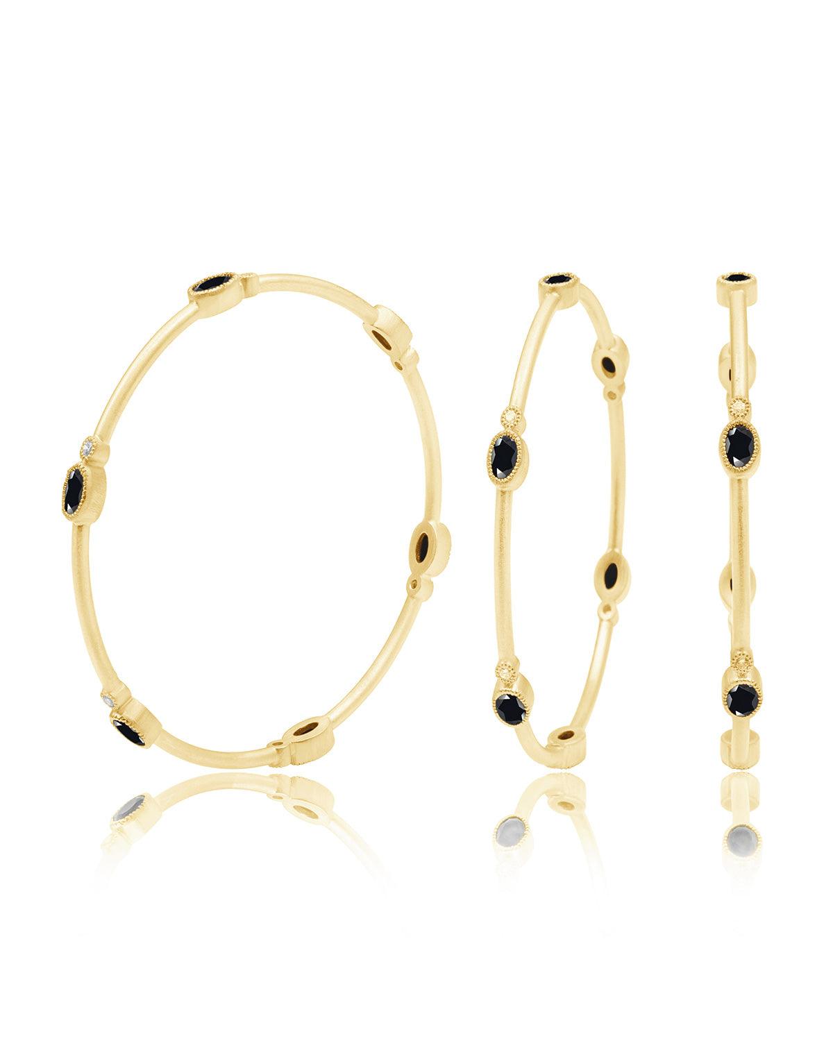 Mix & Match Gemstone Gold Bangles - Moon London