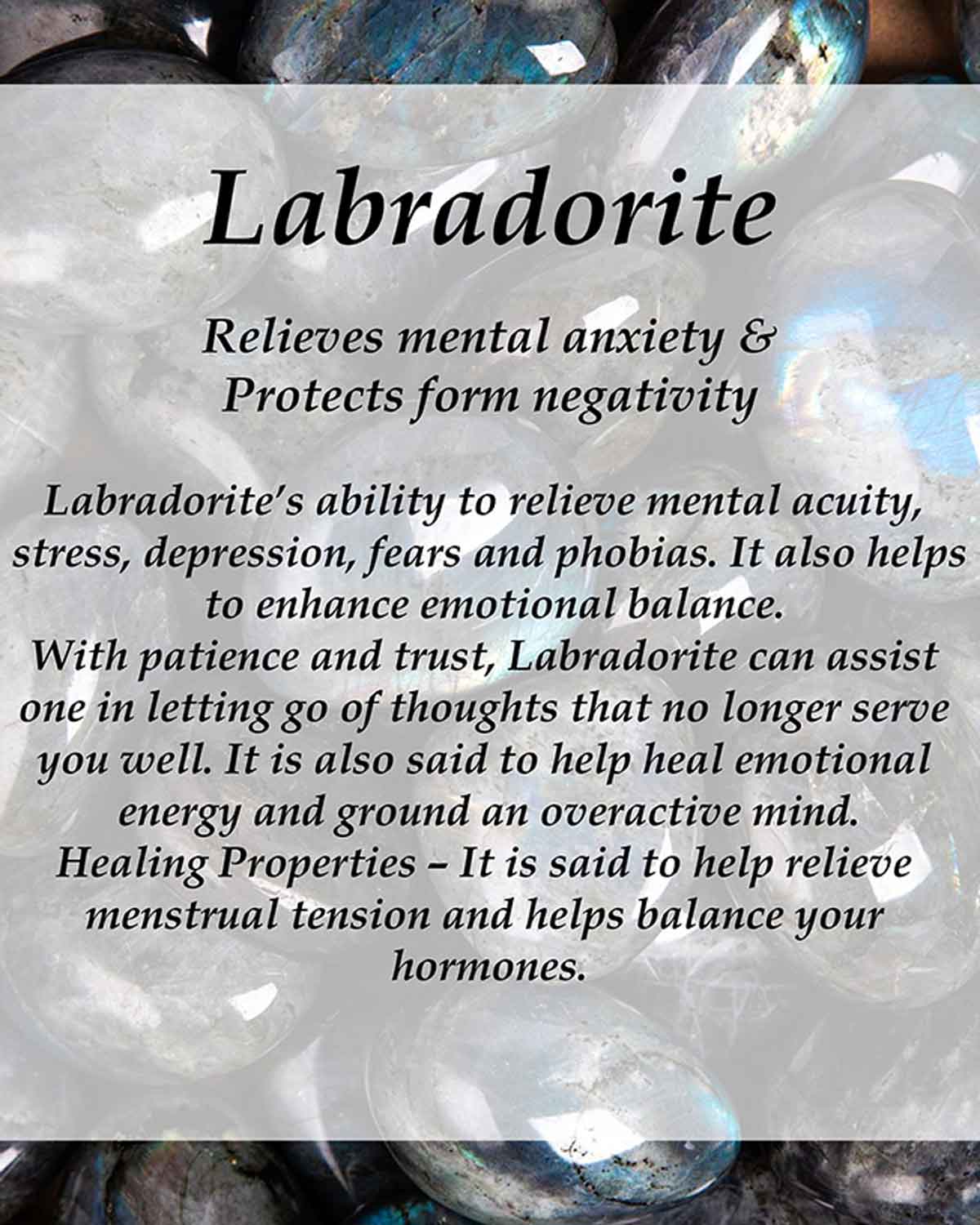 Detailed view of labradorite gemstones with natural shine and texture