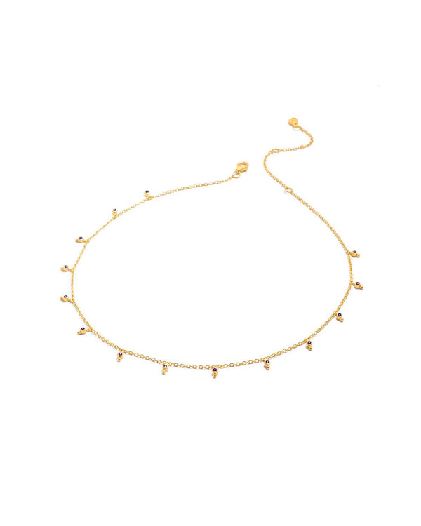 Super Paver Amethyst Gemstone Gold Necklace