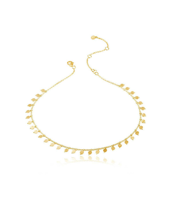 Exceptionally Cute Multi Disk Gold Choker Necklace