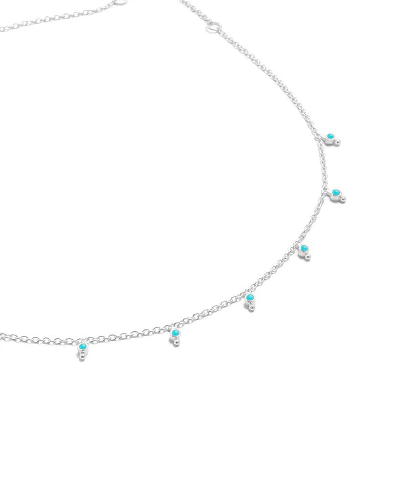 Super Paver Turquoise Silver Necklace