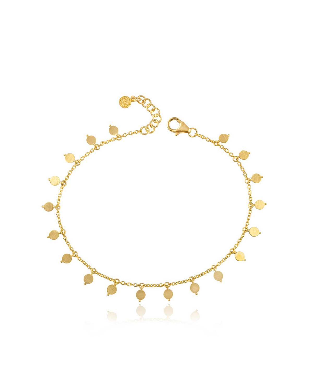 Exceptionally Cute Multi Disk Gold Bracelet - Moon London