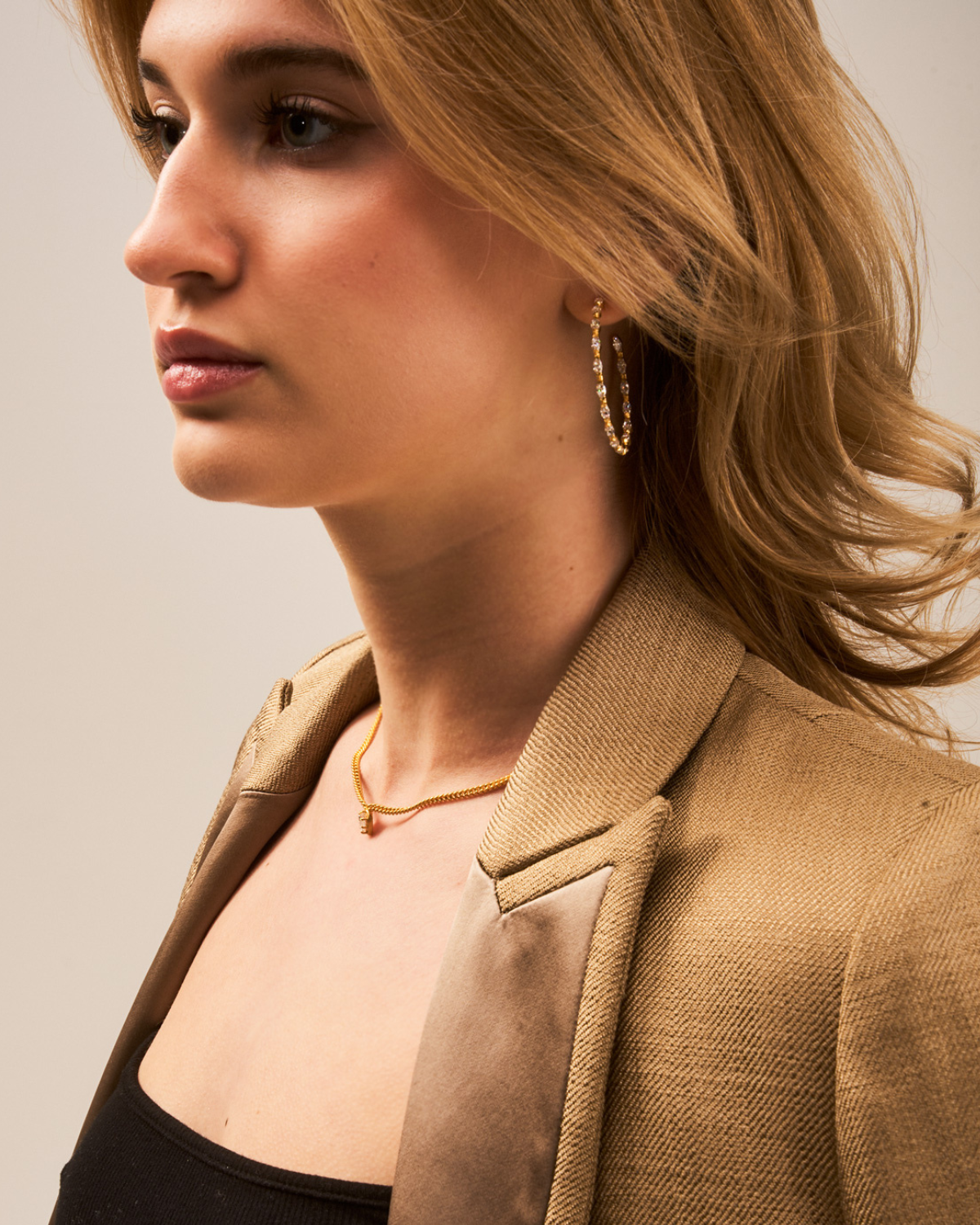 "Epic" Sparkling Gold Hoops