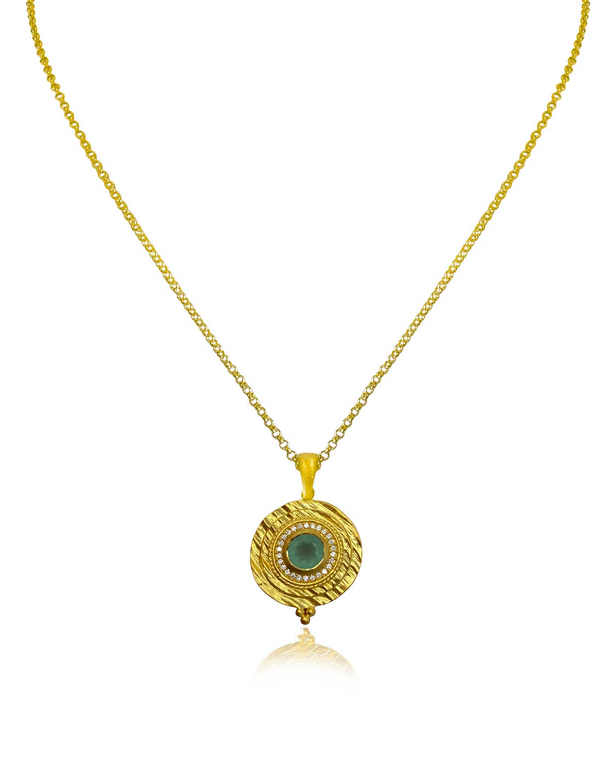 Mesi Labradorite & Aqua Gold Necklace - Moon London