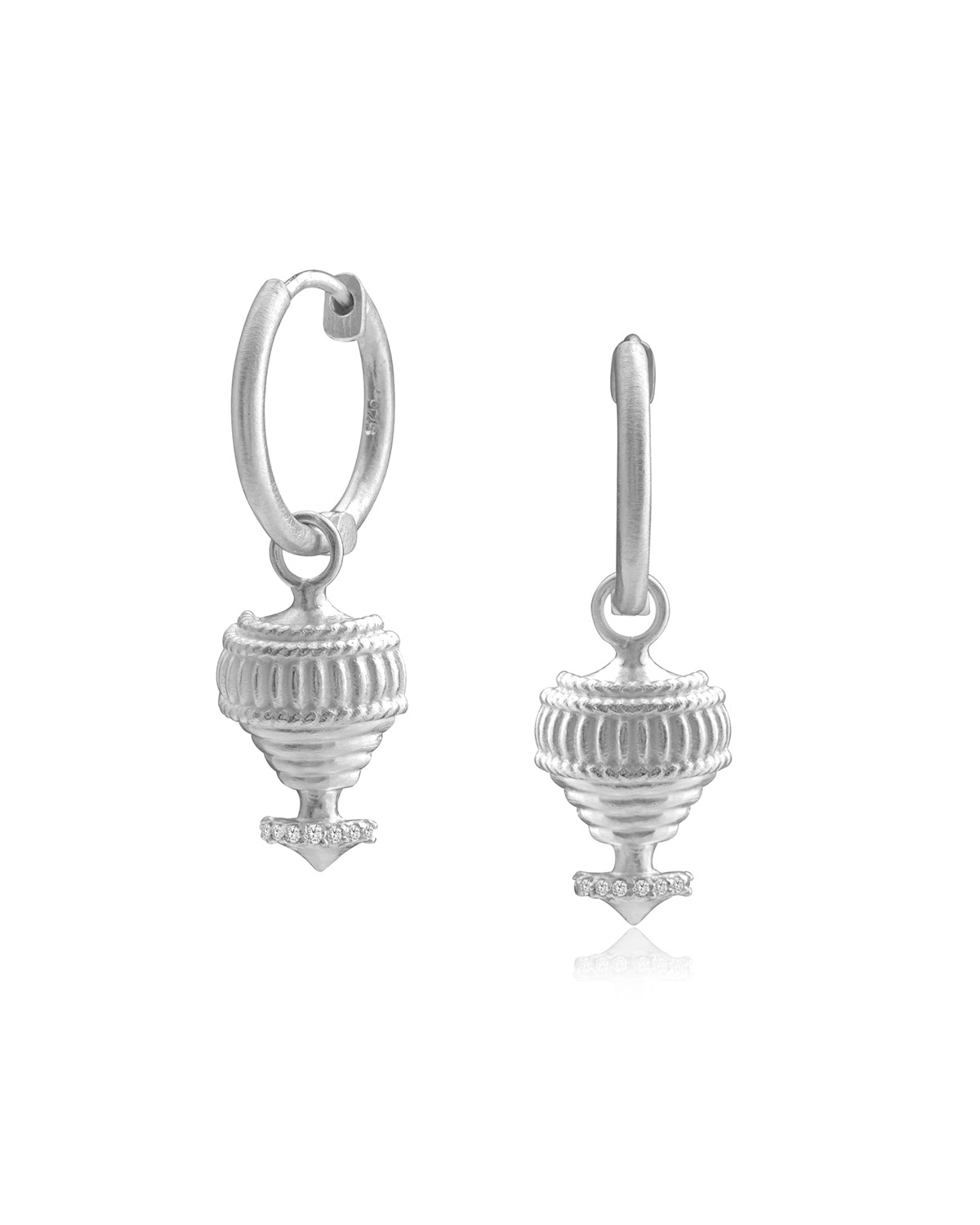 Harmony Silver Huggie Earrings - Moon London