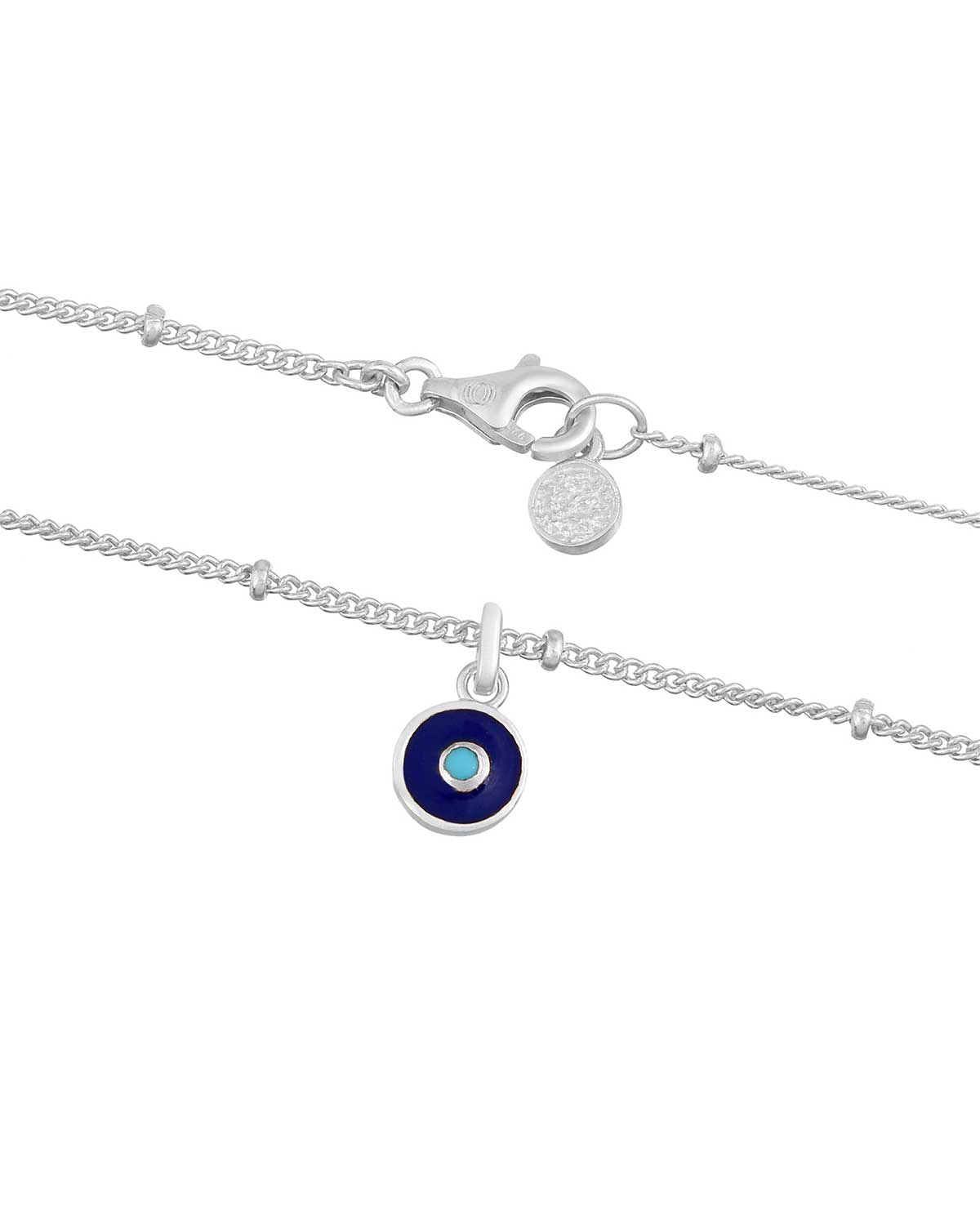 The ‘Nazar’ Eye Collection Silver Necklace - Moon London