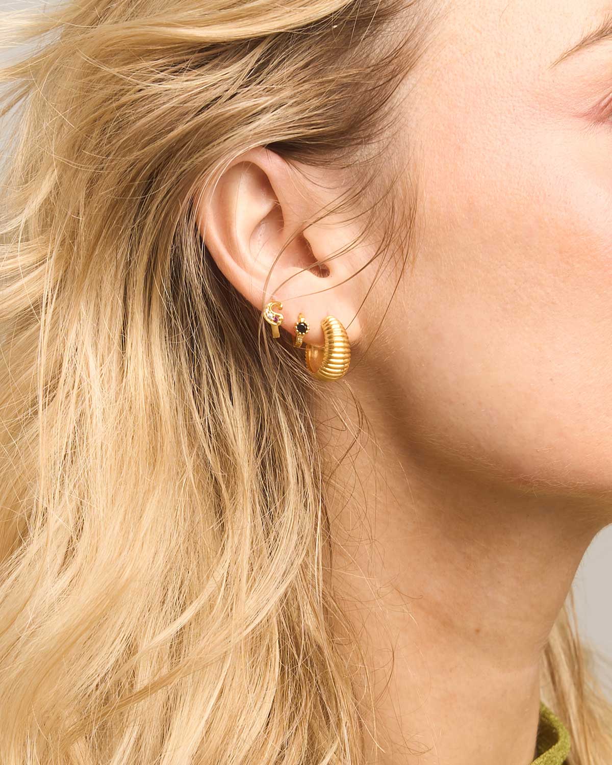 Sparkling Everyday  Mini Gold Vermeil Hoops