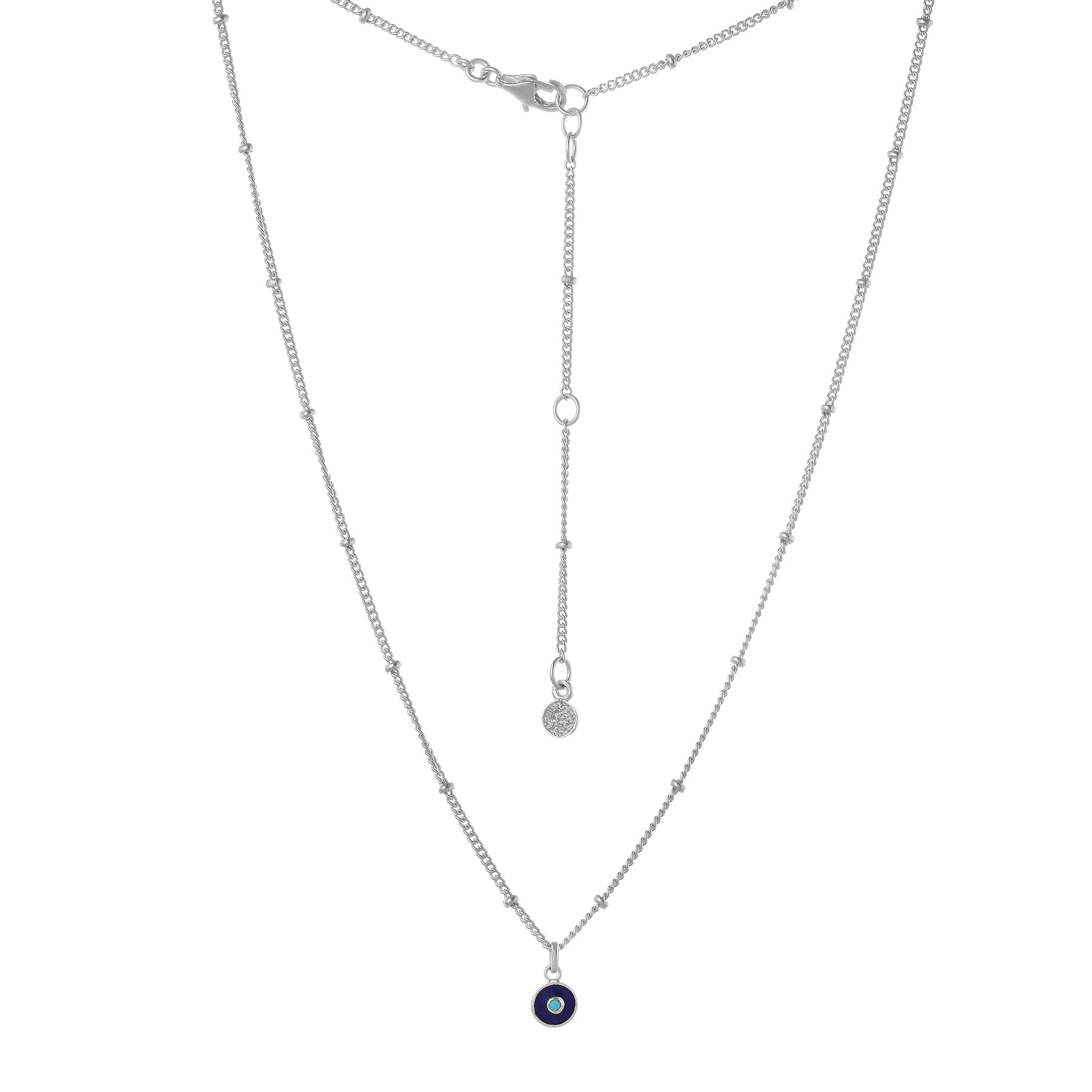 The ‘Nazar’ Eye Collection Silver Necklace - Moon London