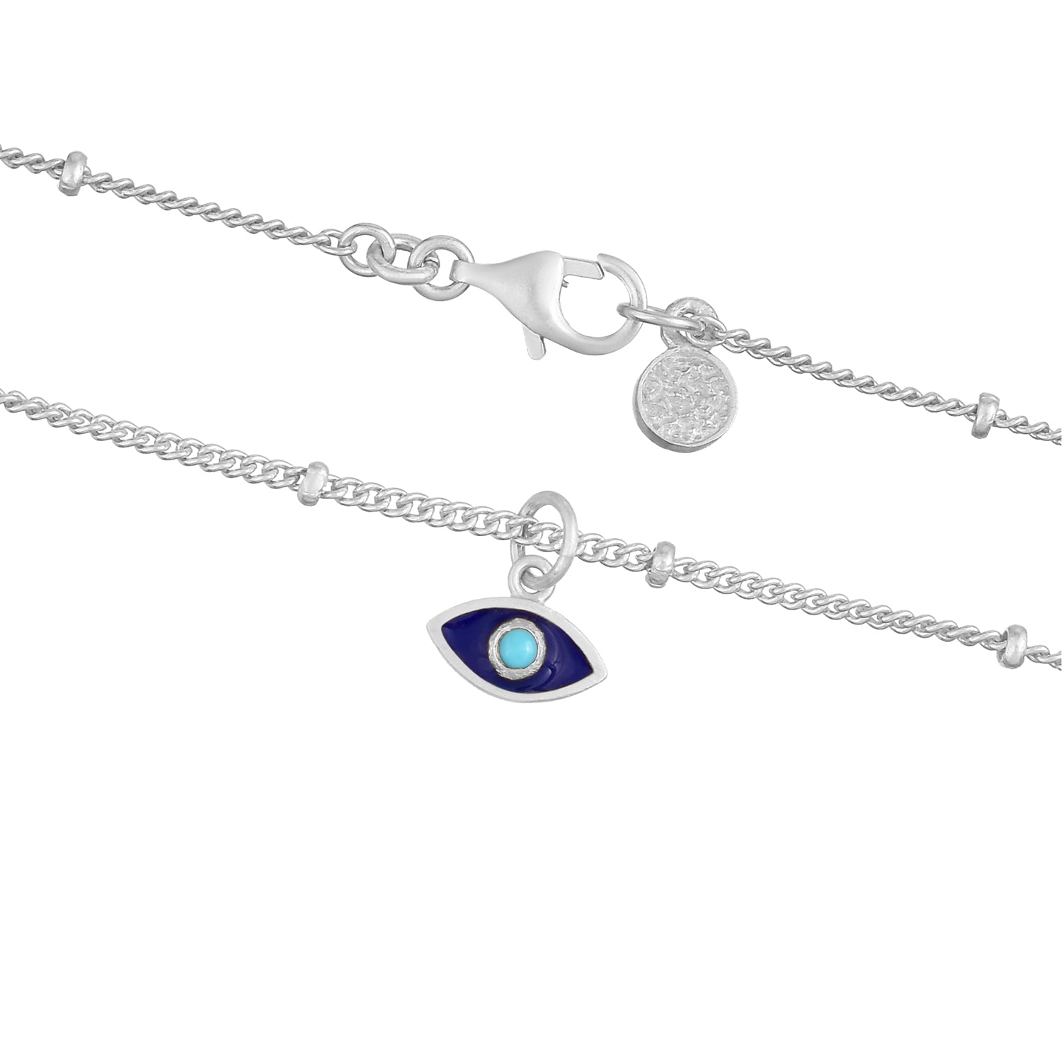 The ‘Nazar’ Eye Collection Silver Necklace - Moon London