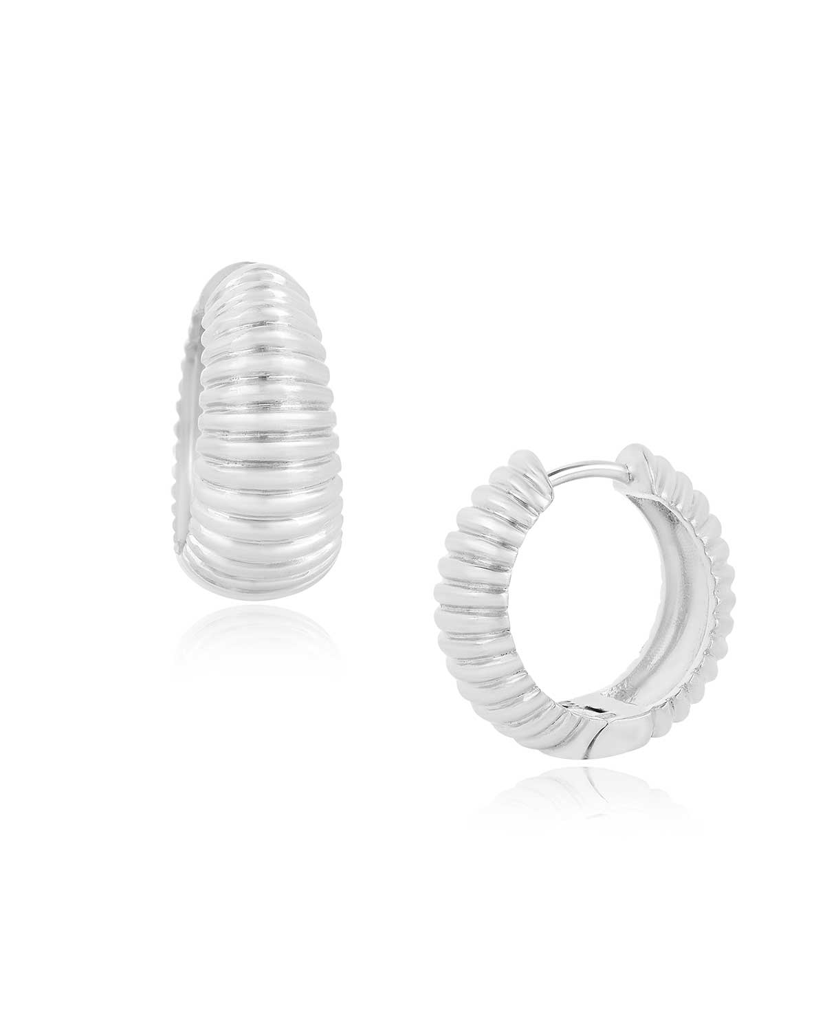 Quirky silver hoops for everyday use