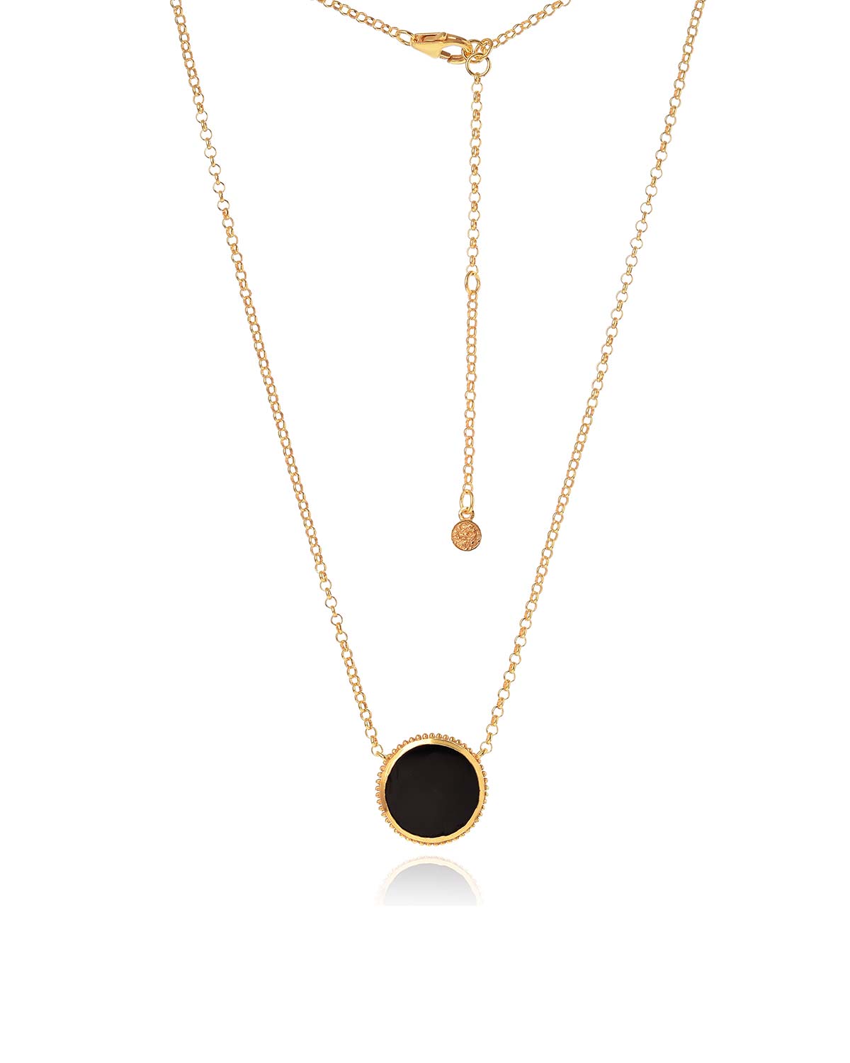 "Tranquillity" Black Spinel Gold Necklace