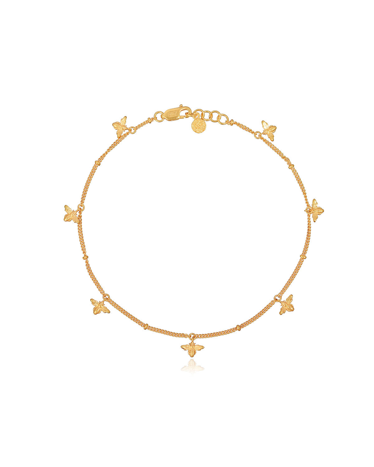 "Mini Bee" Adjustable Gold Anklet