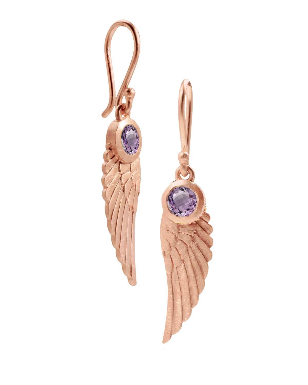 Angel Wing Gold Earrings - Moon London