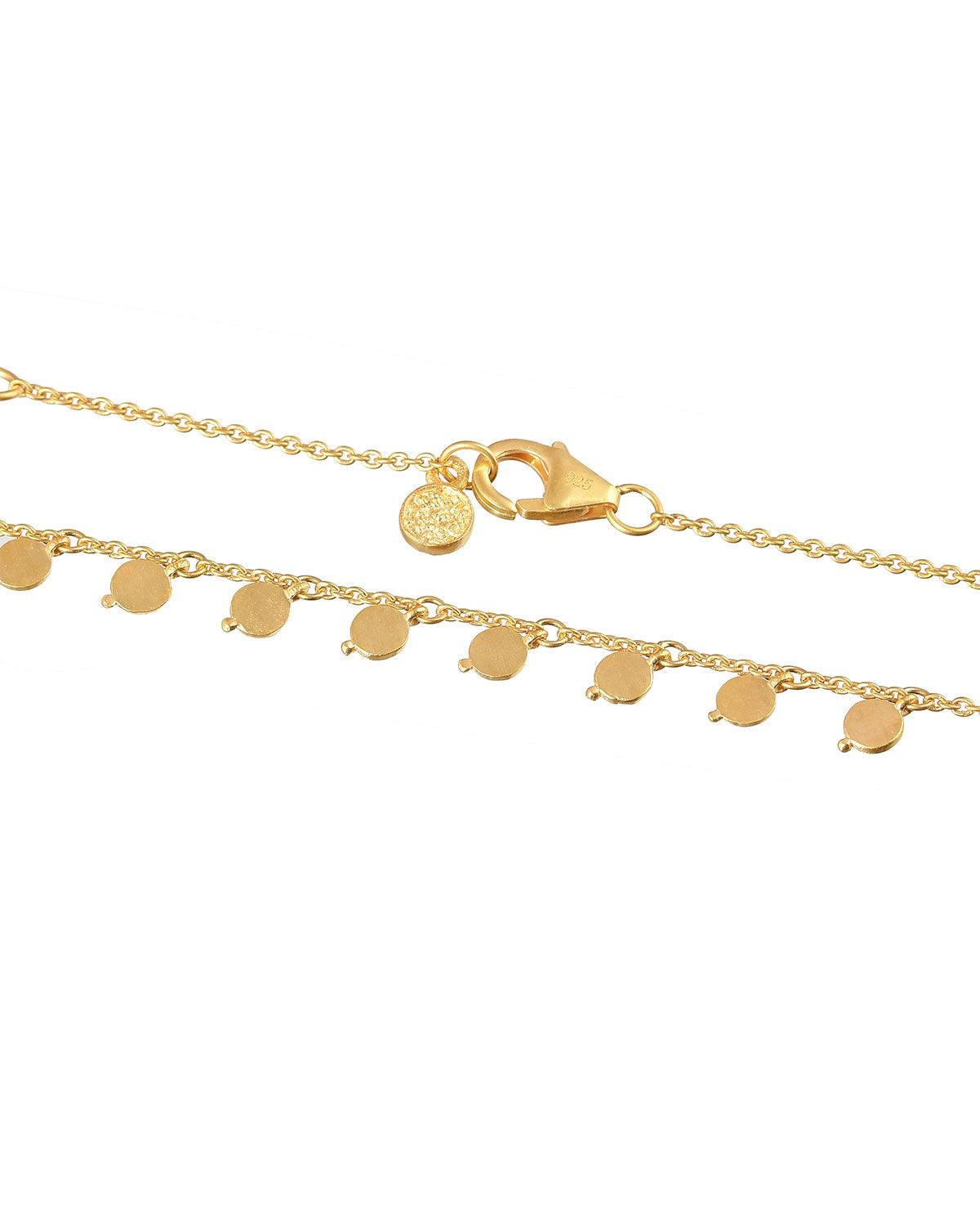 Exceptionally Cute Multi Disk Gold Choker Necklace - Moon London