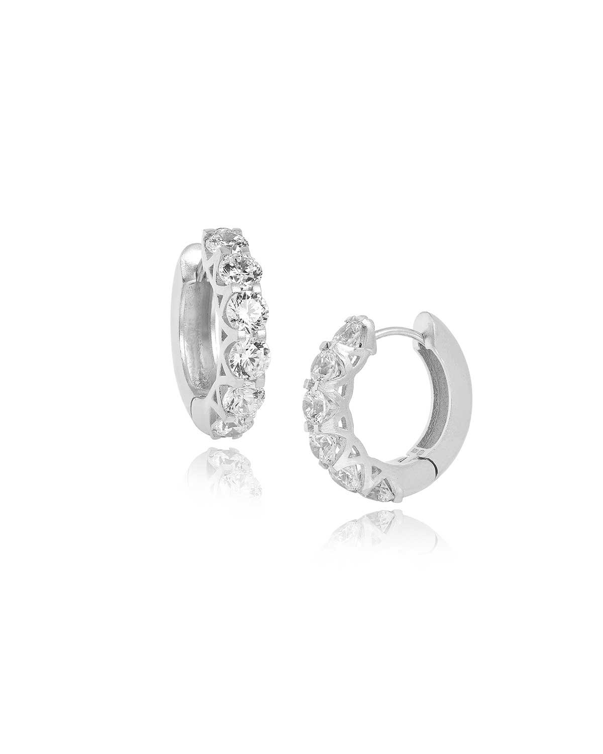 "Vitality" Midsize Silver Hoops