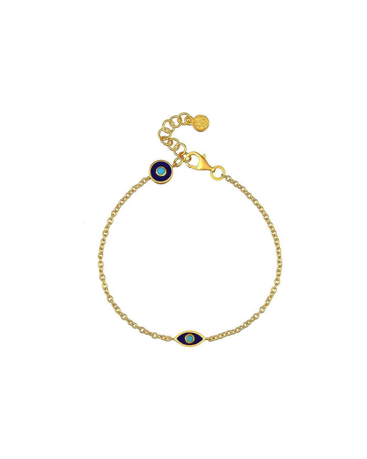 The ‘Nazar’ Eye Collection Gold Bracelet - Moon London