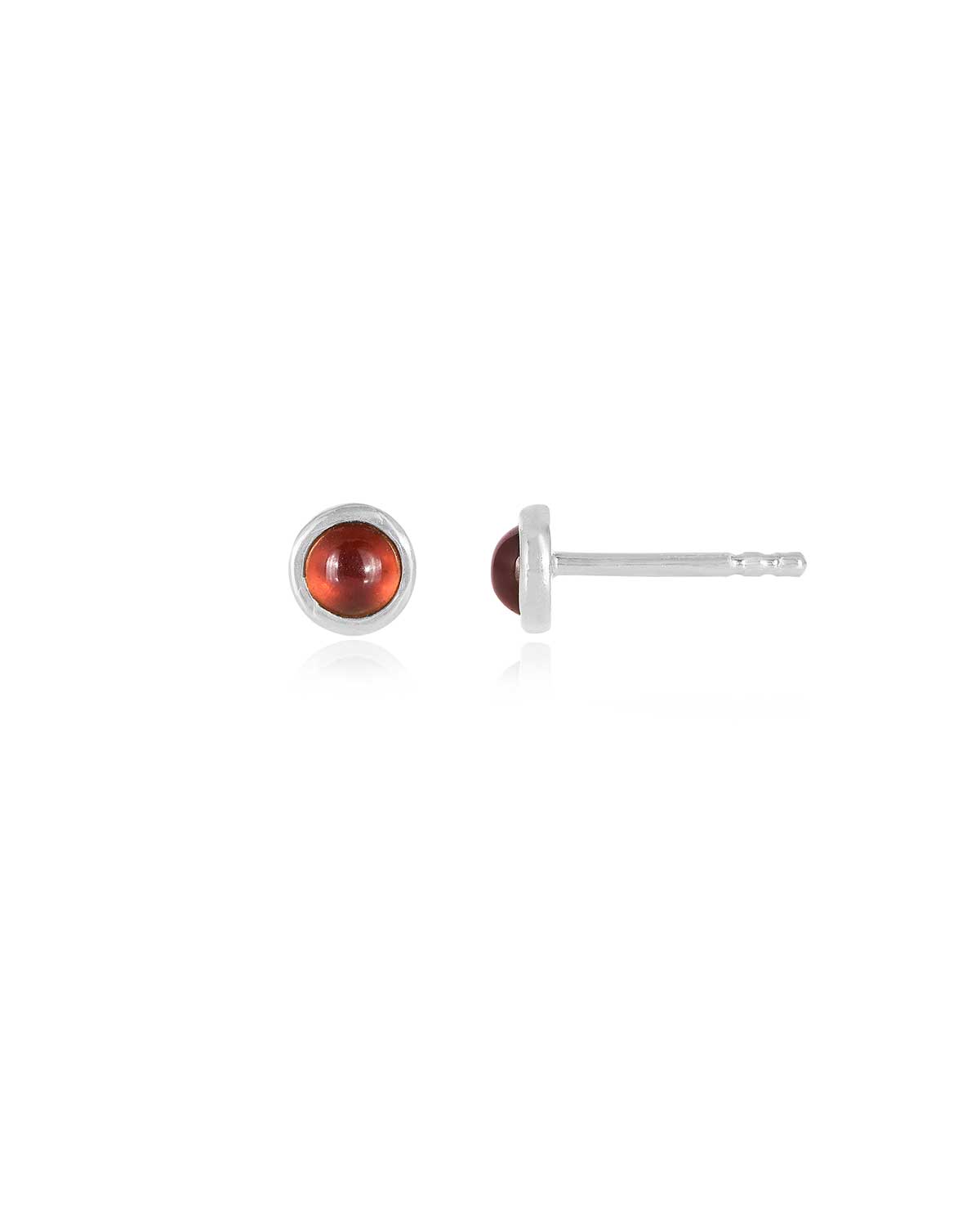 "The Dwarf" Everyday Garnet Stud Earrings