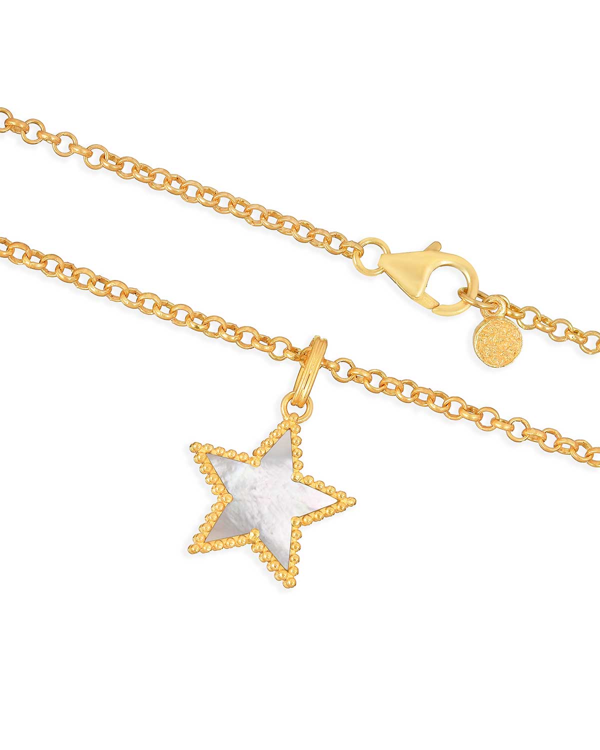 Mother Of Pearl Healing Star Gold Necklace