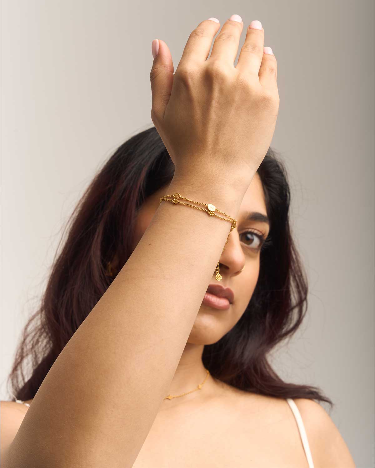 Mini Gold Vermeil Disk Adjustable Bracelet